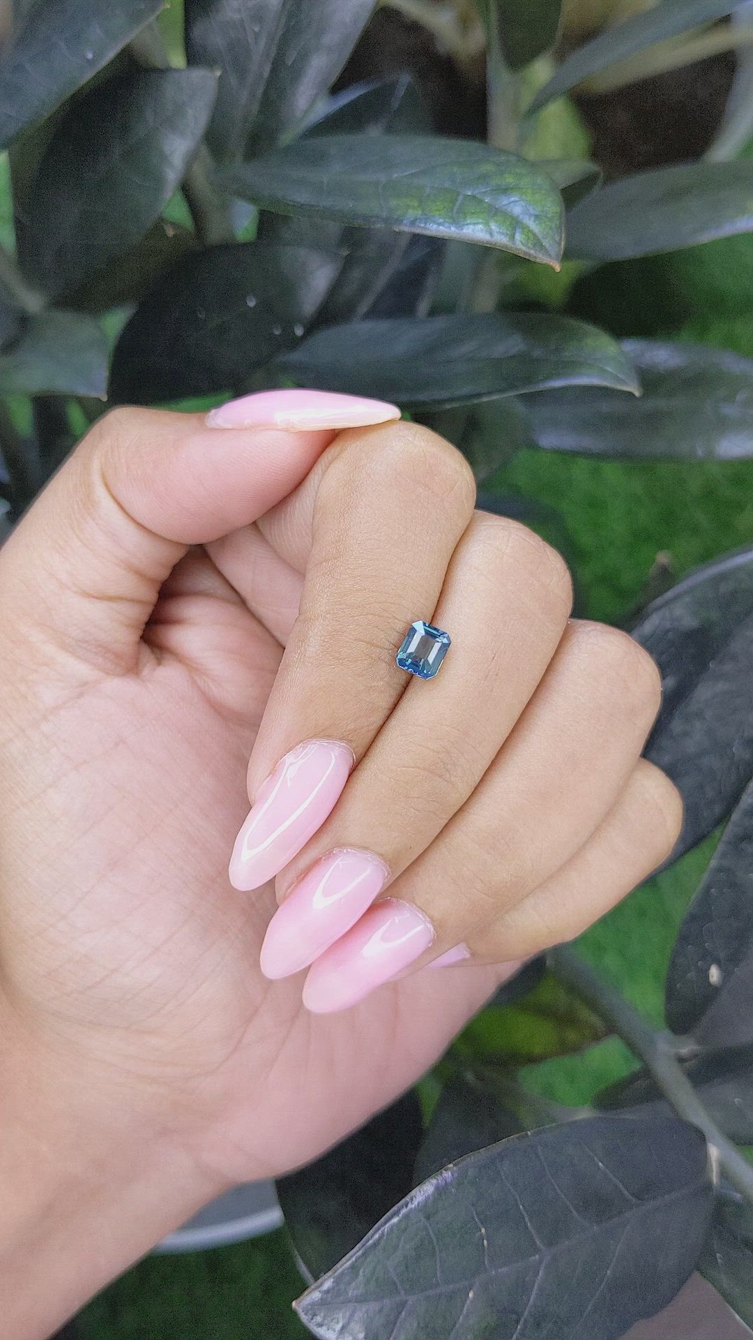 1.04 Ct. Greenish Blue Sapphire from Madagascar Size Video