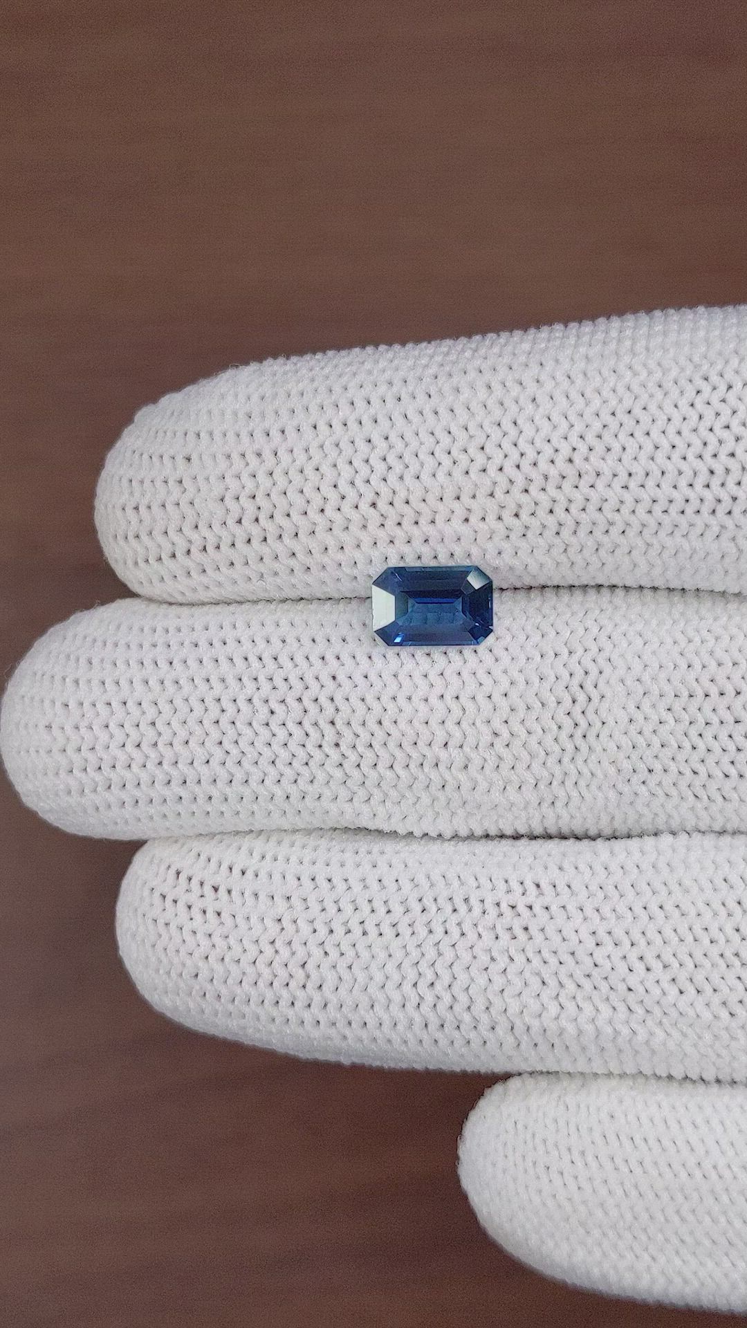 1.53 Ct. Greenish Blue Sapphire from Madagascar Size Video