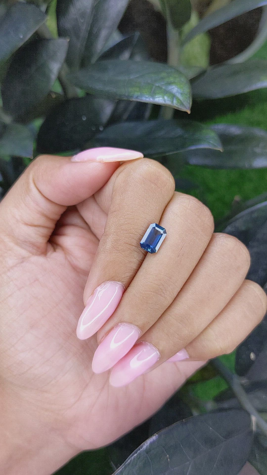 1.53 Ct. Greenish Blue Sapphire from Madagascar Size Video