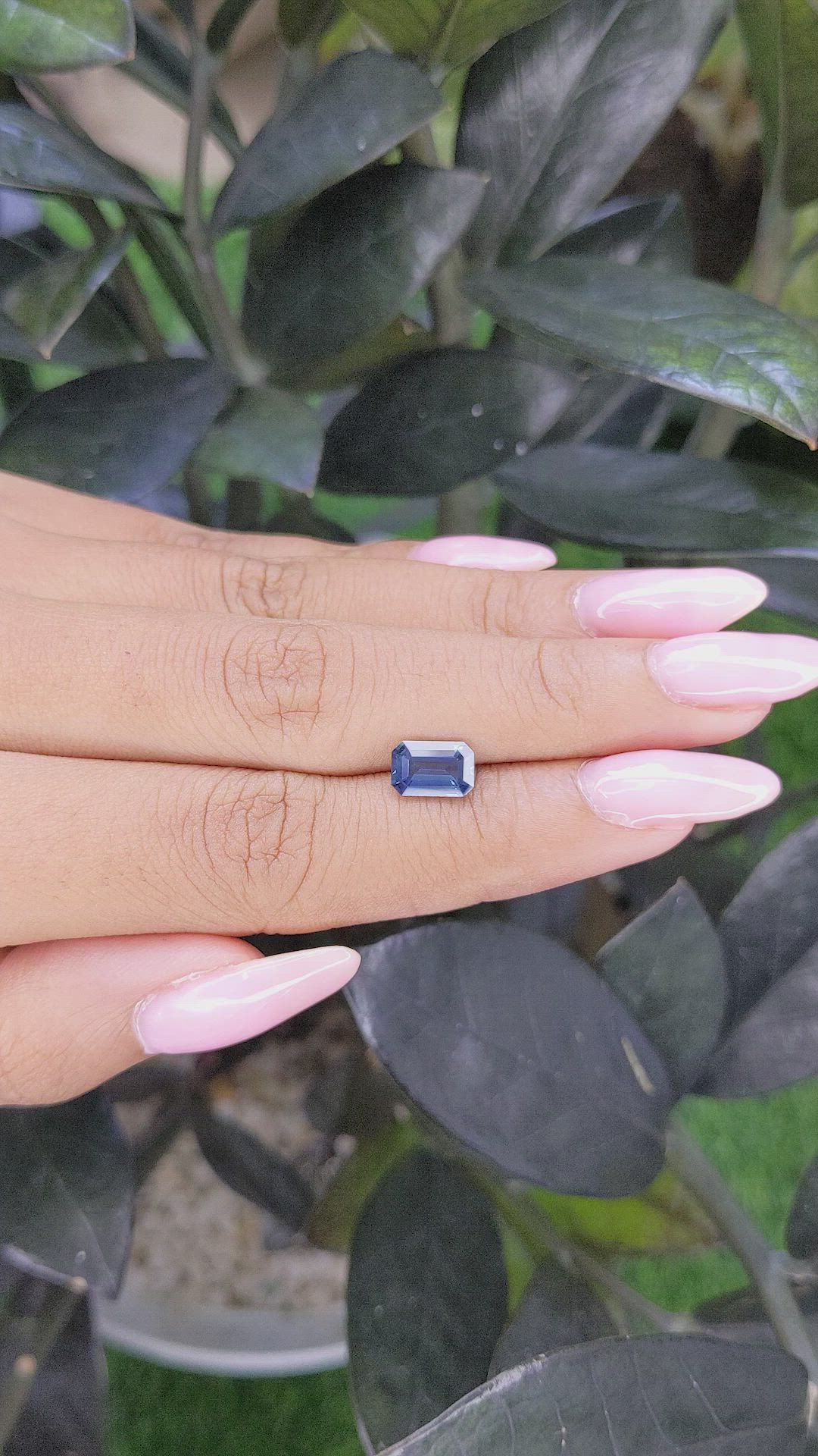 1.53 Ct. Greenish Blue Sapphire from Madagascar Size Video