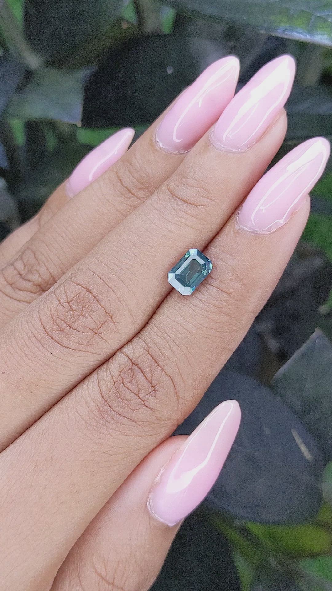 1.66 Ct. Greenish Blue Sapphire from Madagascar Size Video