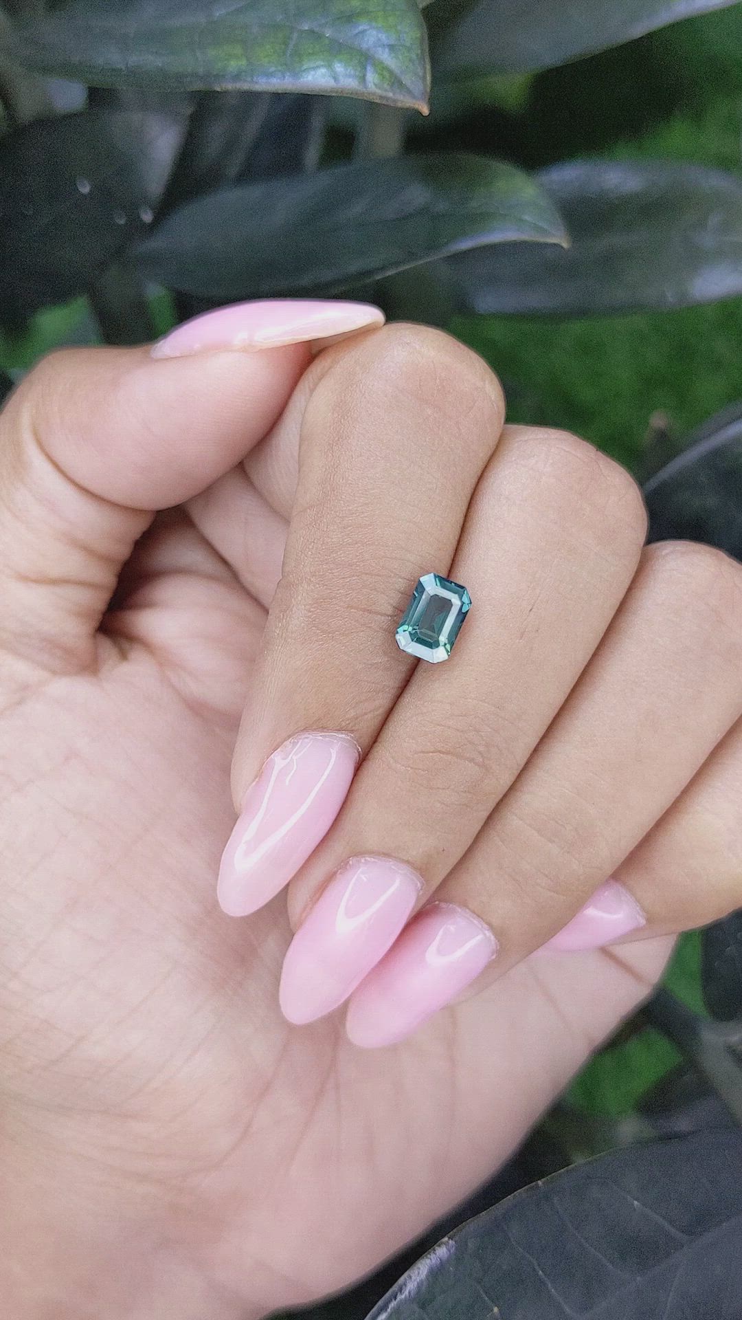 1.66 Ct. Greenish Blue Sapphire from Madagascar Size Video