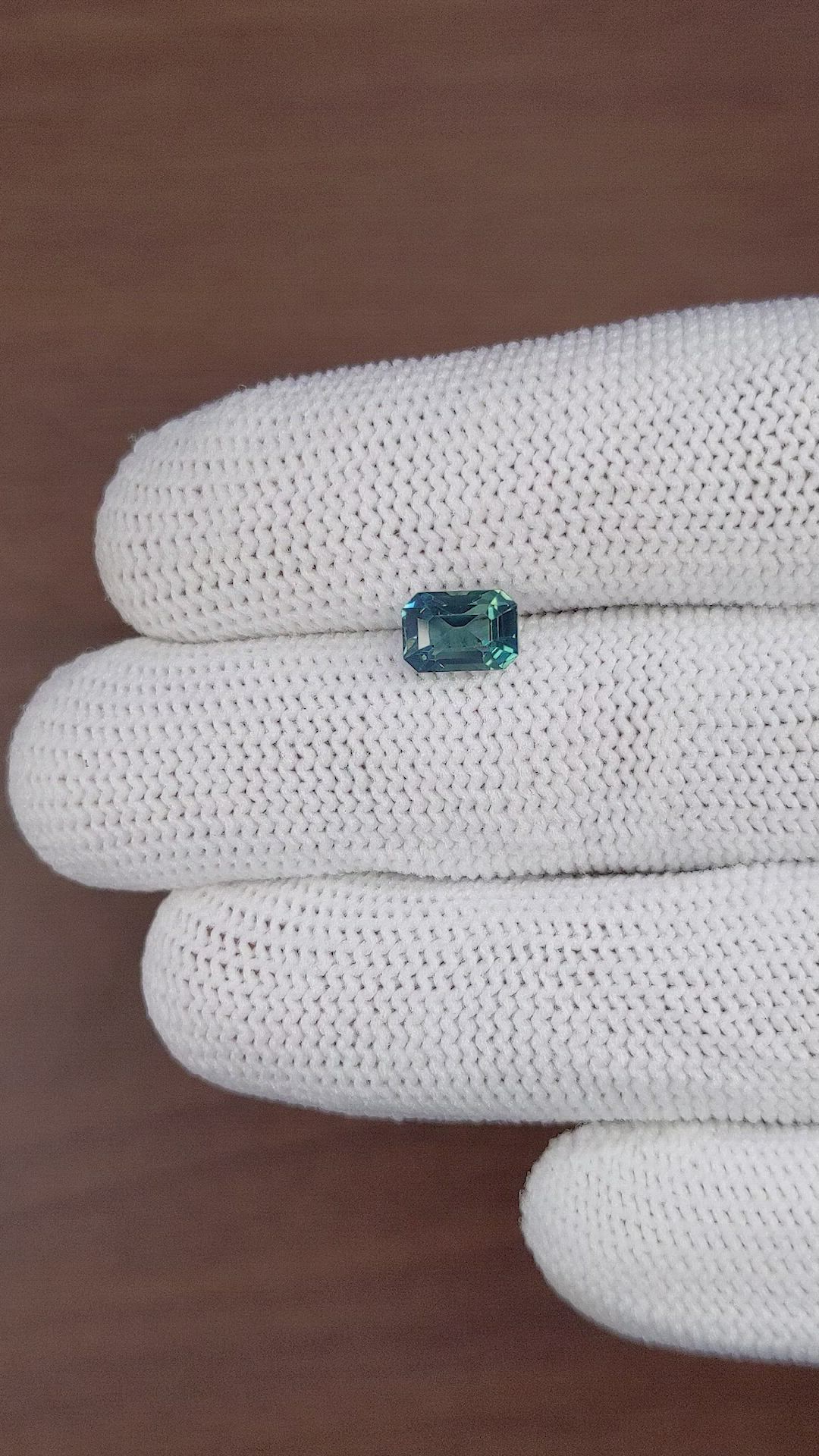 1.66 Ct. Greenish Blue Sapphire from Madagascar Size Video