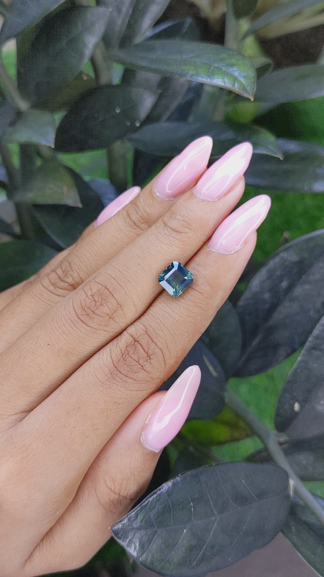 2.58 Ct. Greenish Blue Sapphire from Madagascar Size Video