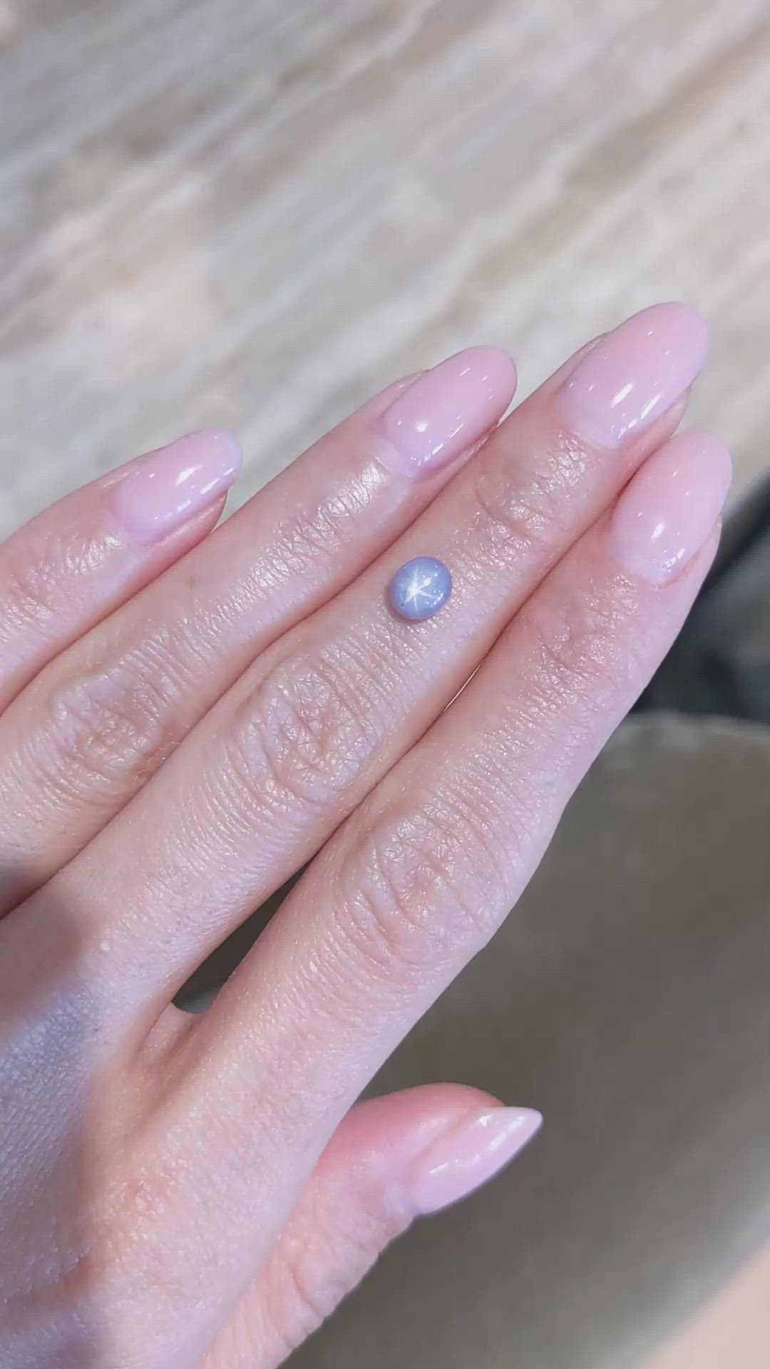 1.45 Ct. Grey Star Sapphire from Ceylon (Sri Lanka) Size Video