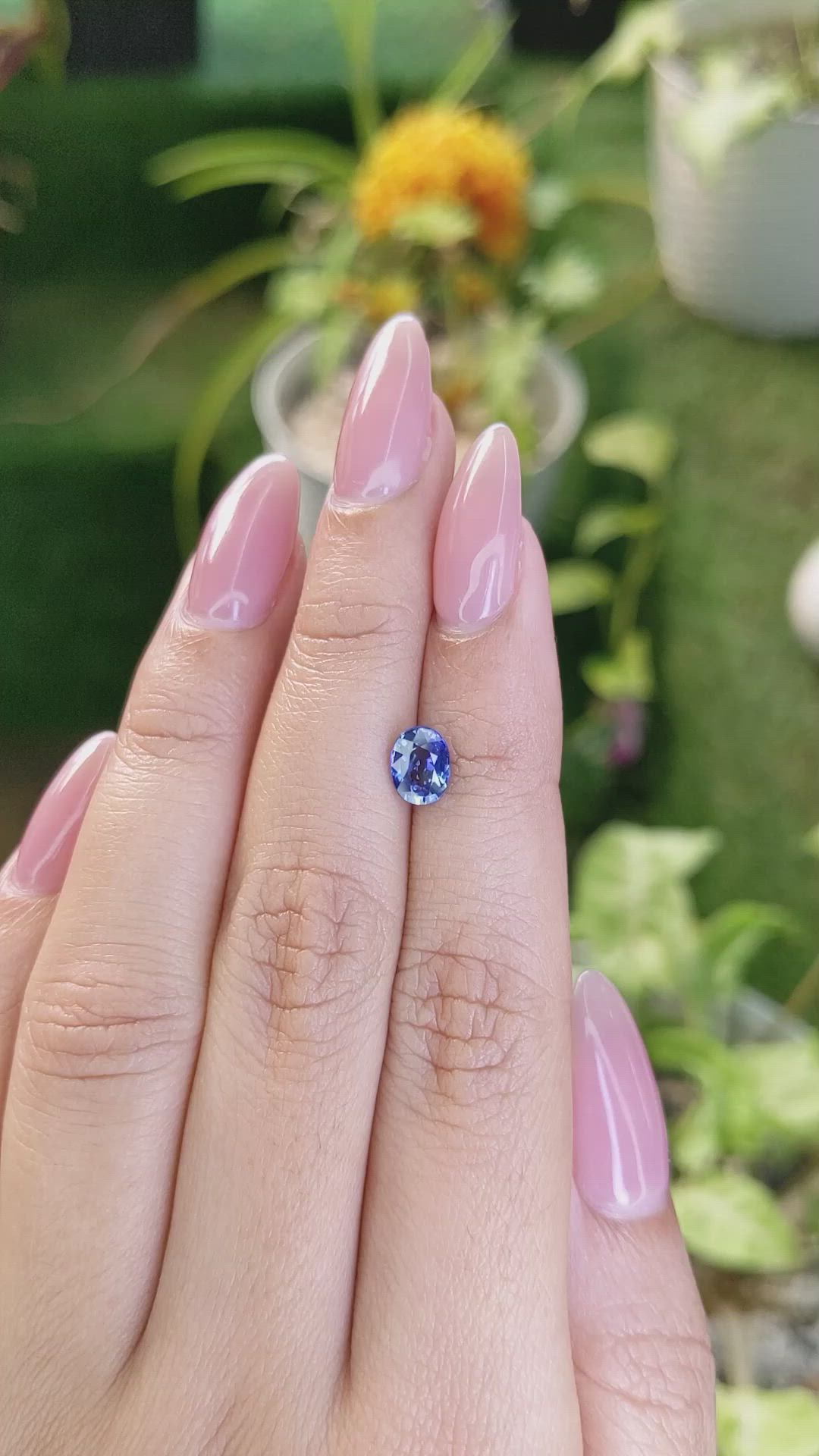 1.08 Ct. Blue Sapphire from Ceylon (Sri Lanka) Size Video