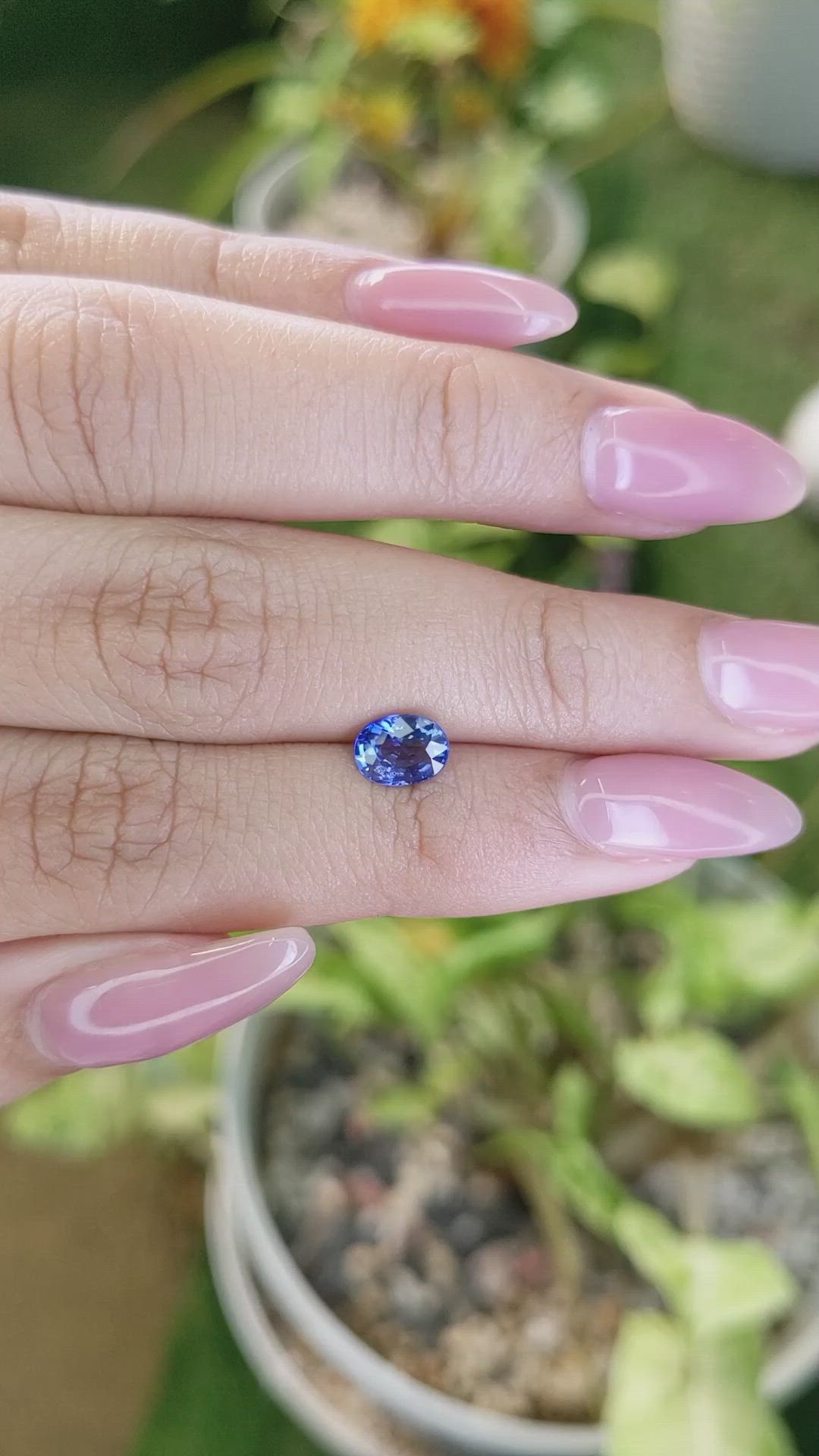 1.08 Ct. Blue Sapphire from Ceylon (Sri Lanka) Size Video