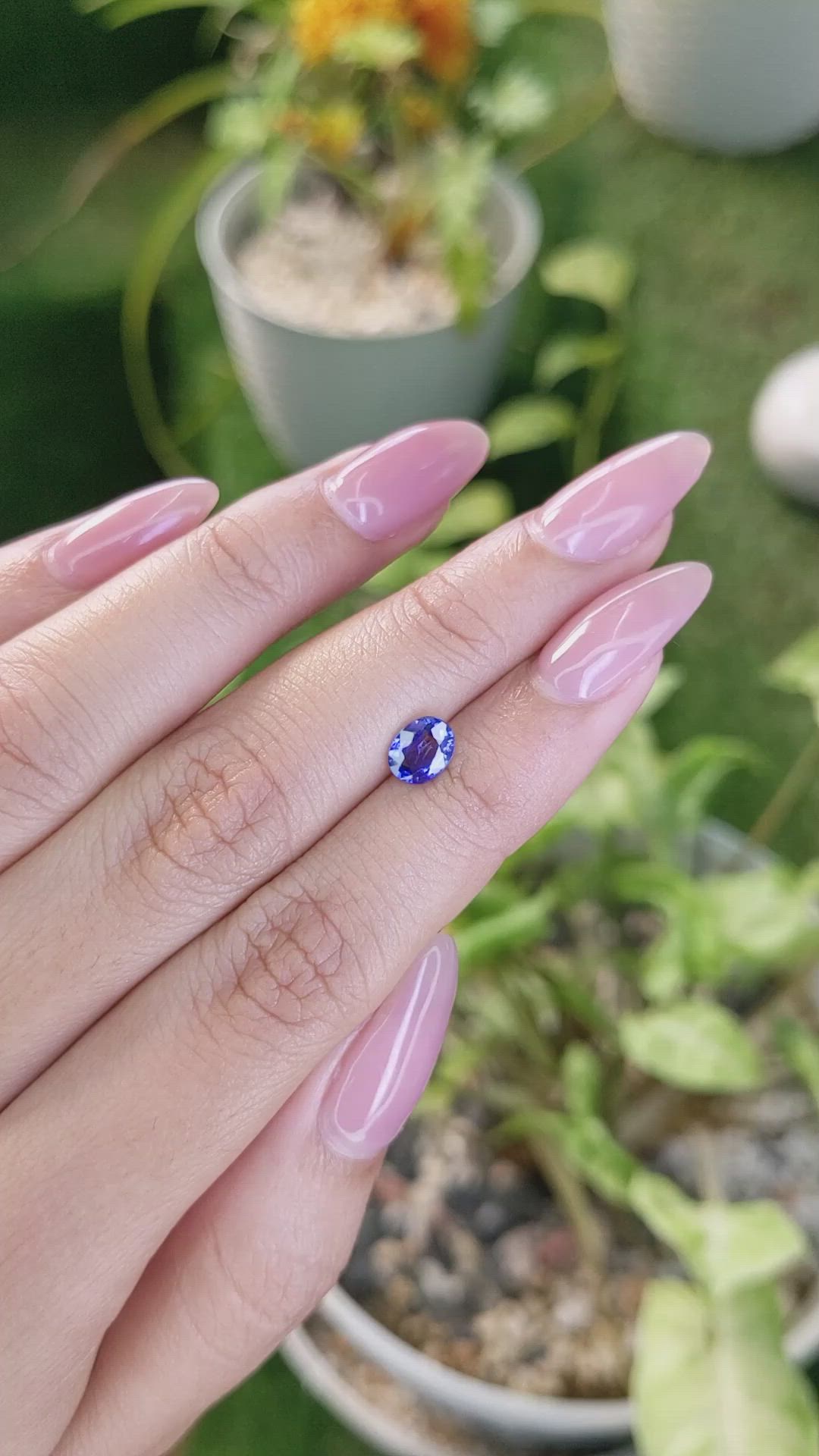 1.02 Ct. Blue Sapphire from Ceylon (Sri Lanka) Size Video