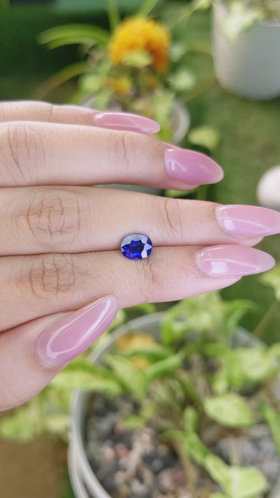 1.47 Ct. Blue Sapphire from Ceylon (Sri Lanka) Size Video