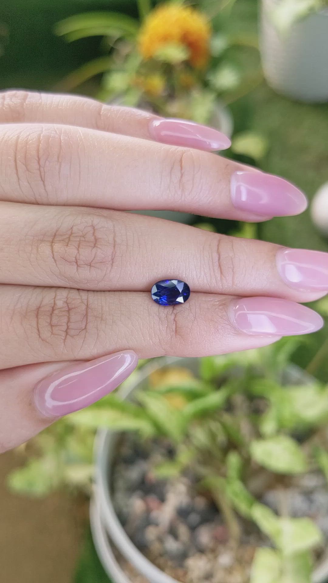 1.56 Ct. Blue Sapphire from Ceylon (Sri Lanka) Size Video