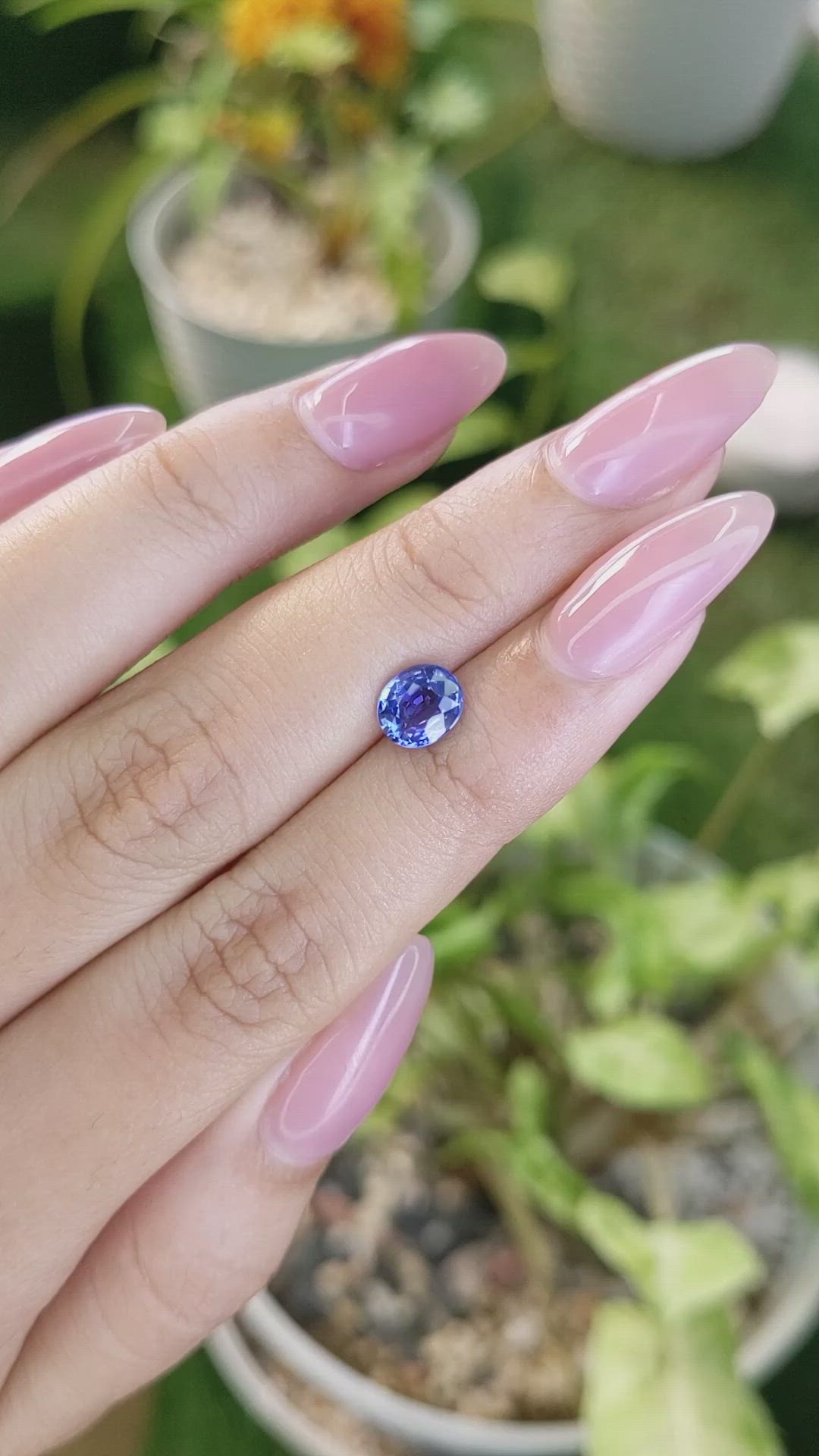 1.42 Ct. Blue Sapphire from Ceylon (Sri Lanka) Size Video