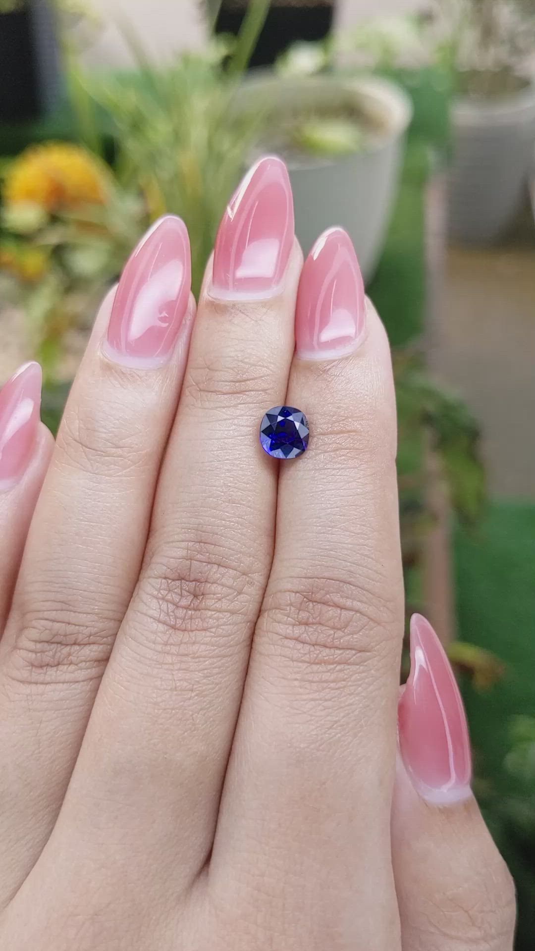 1.48 Ct. Blue Sapphire from Ceylon (Sri Lanka) Size Video