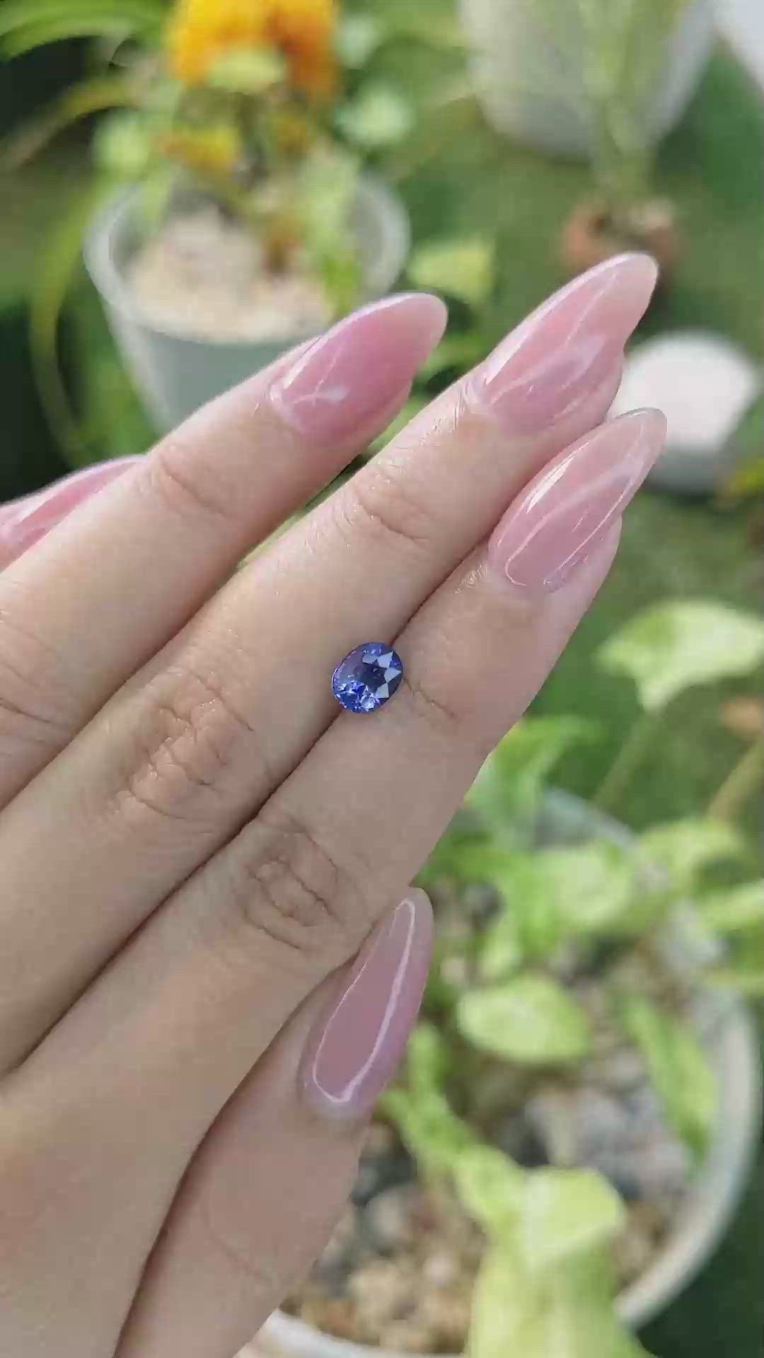 1.39 Ct. Blue Sapphire from Ceylon (Sri Lanka) Size Video
