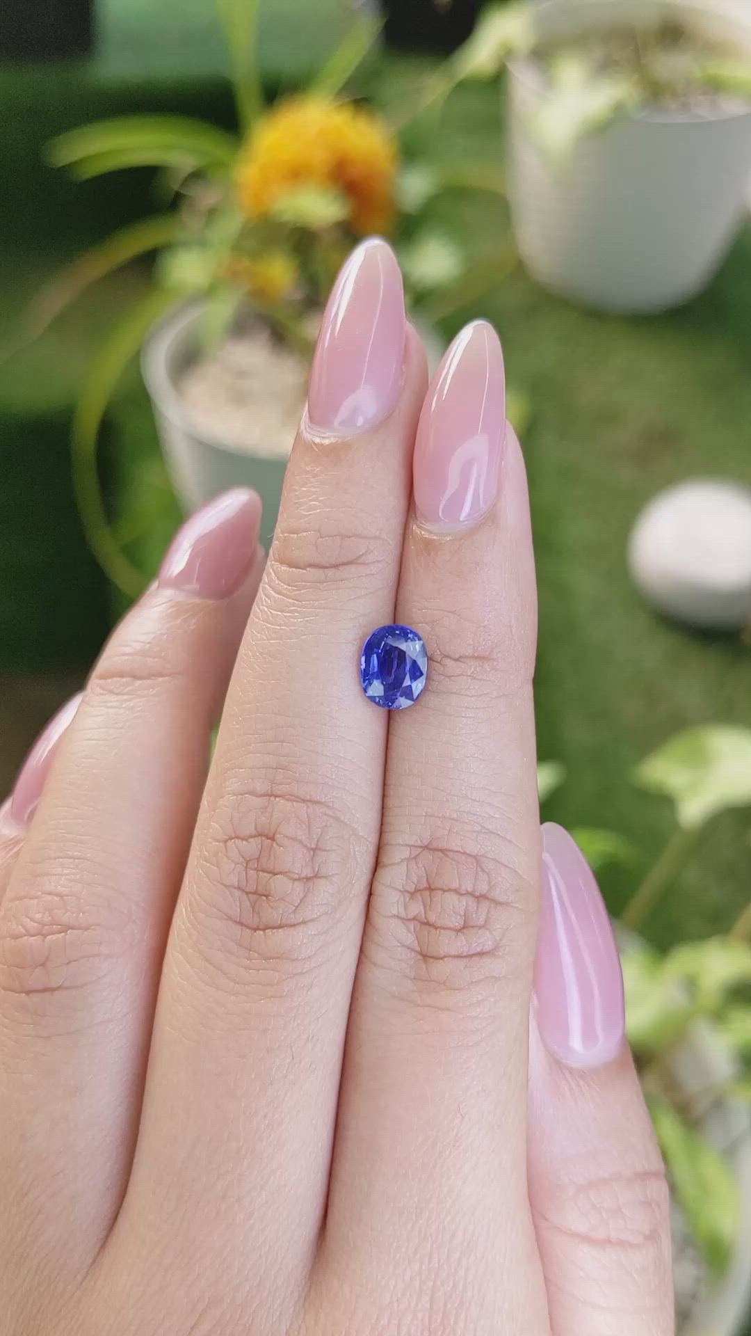 1.69 Ct. Blue Sapphire from Ceylon (Sri Lanka) Size Video