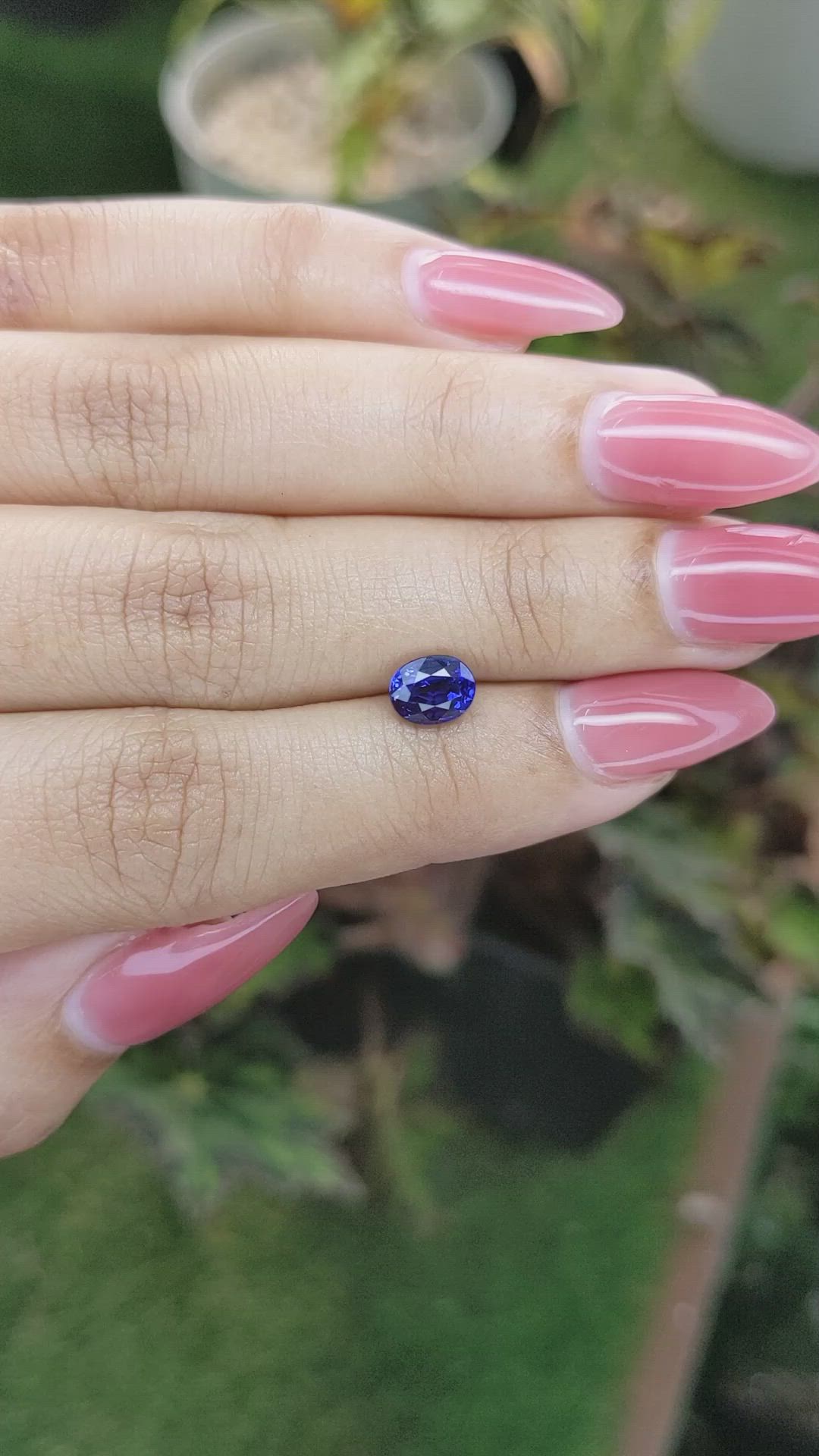 1.28 Ct. Blue Sapphire from Ceylon (Sri Lanka) Size Video
