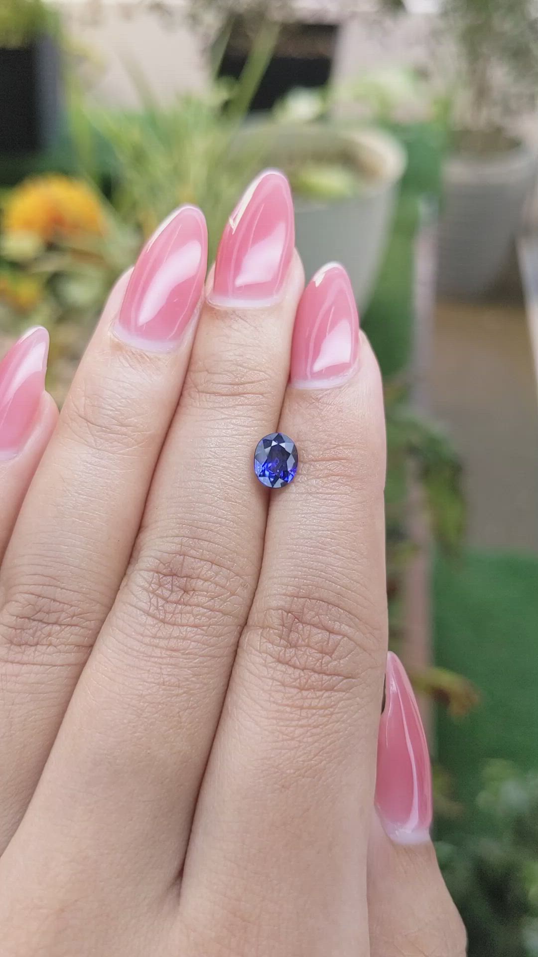 1.28 Ct. Blue Sapphire from Ceylon (Sri Lanka) Size Video