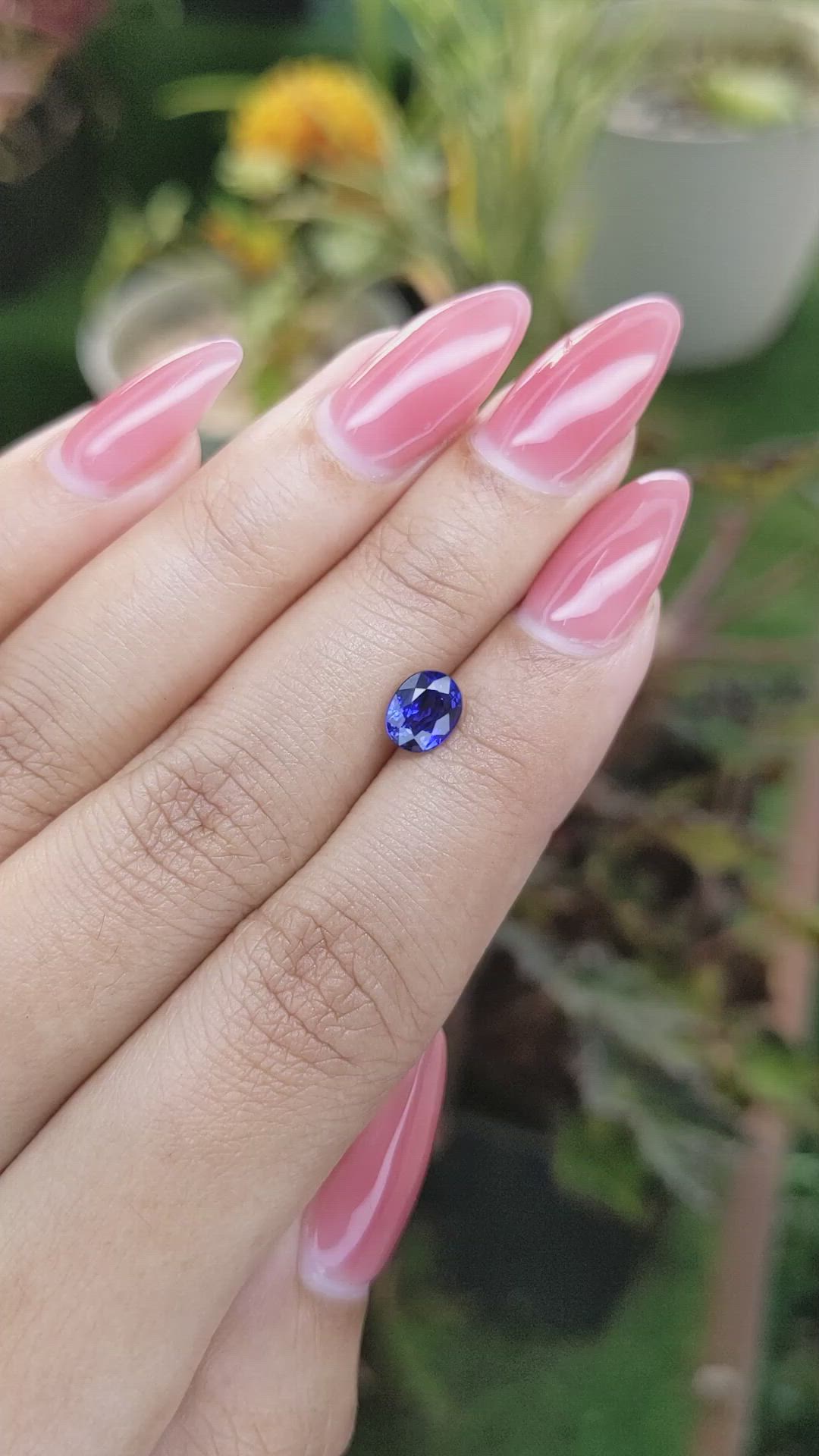 1.28 Ct. Blue Sapphire from Ceylon (Sri Lanka) Size Video