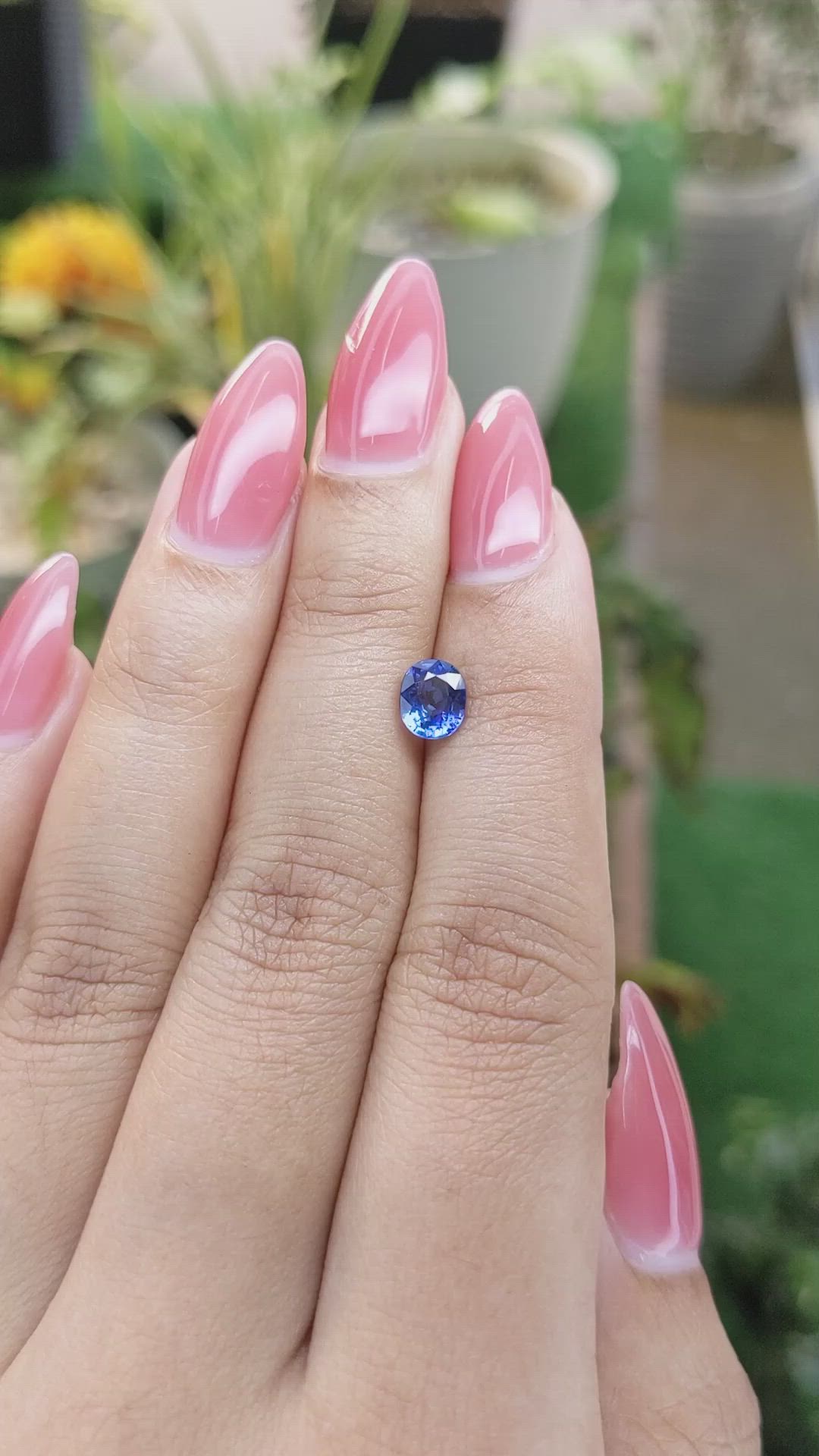 1.08 Ct. Blue Sapphire from Ceylon (Sri Lanka) Size Video