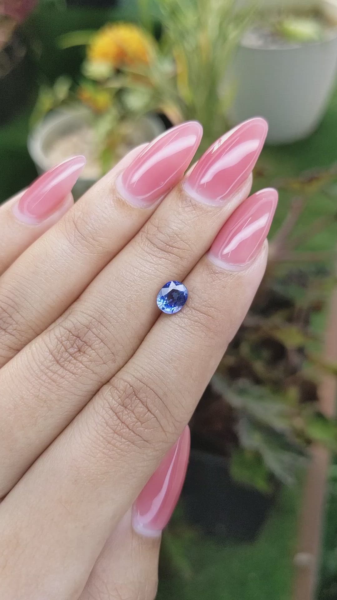 1.08 Ct. Blue Sapphire from Ceylon (Sri Lanka) Size Video