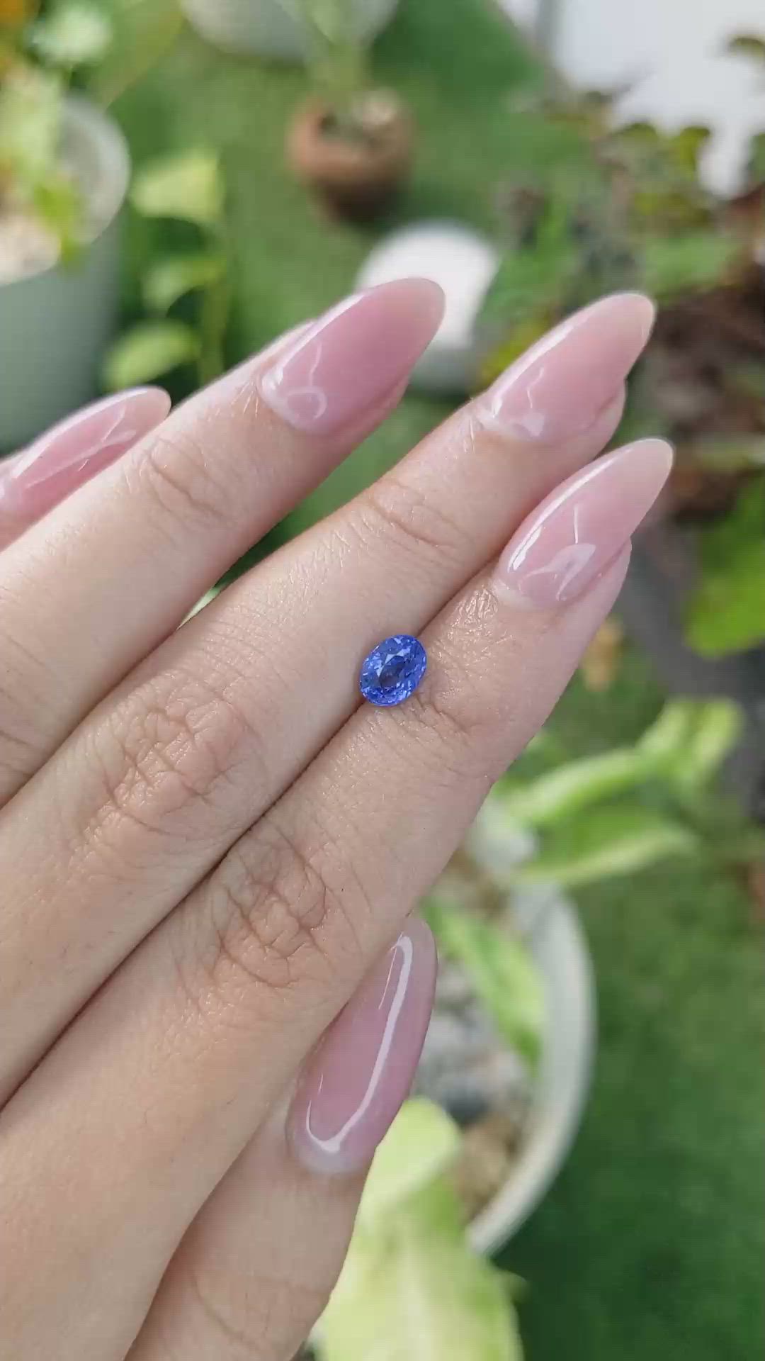 1.02 Ct. Blue Sapphire from Ceylon (Sri Lanka) Size Video