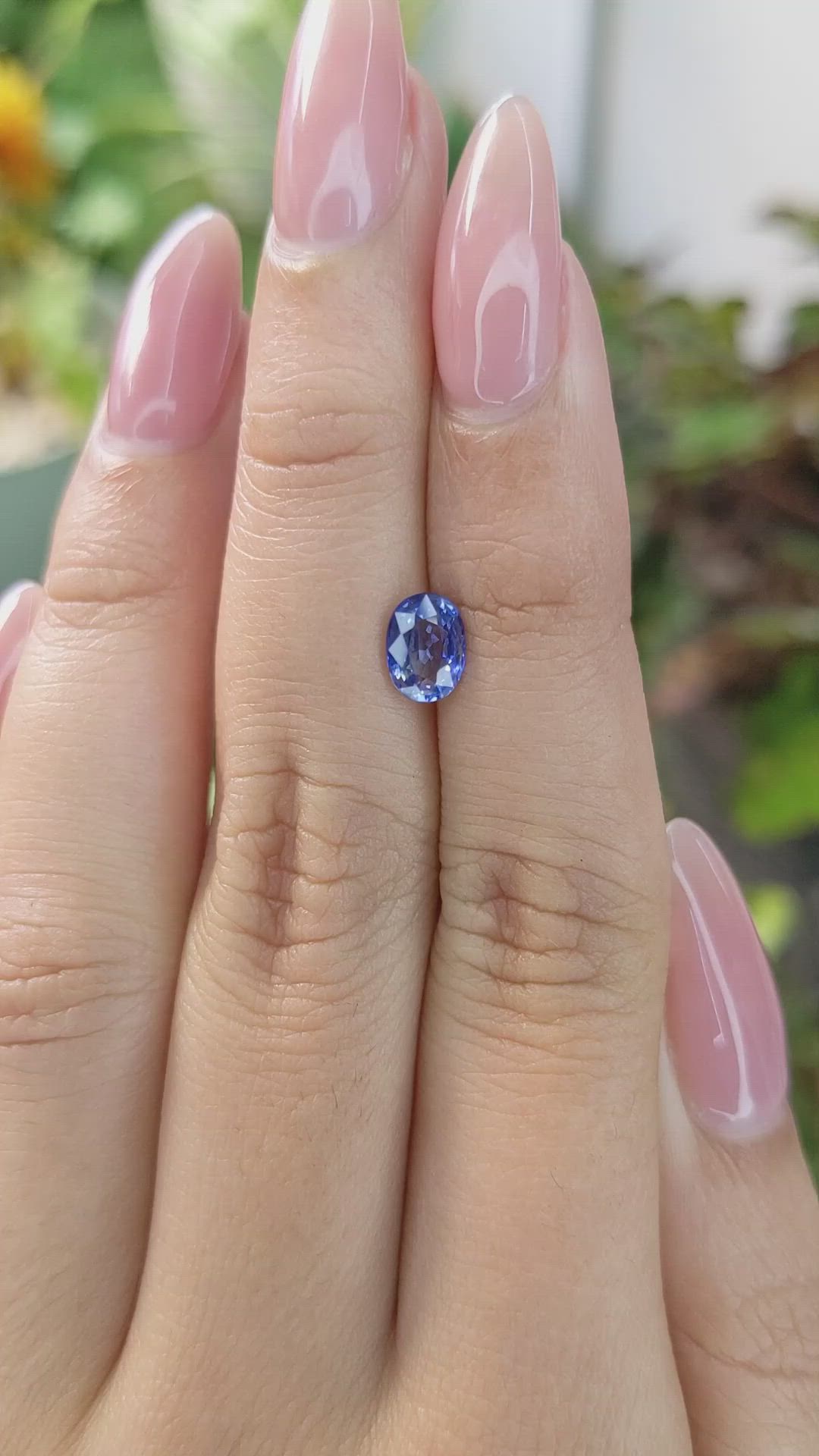 1.03 Ct. Blue Sapphire from Ceylon (Sri Lanka) Size Video