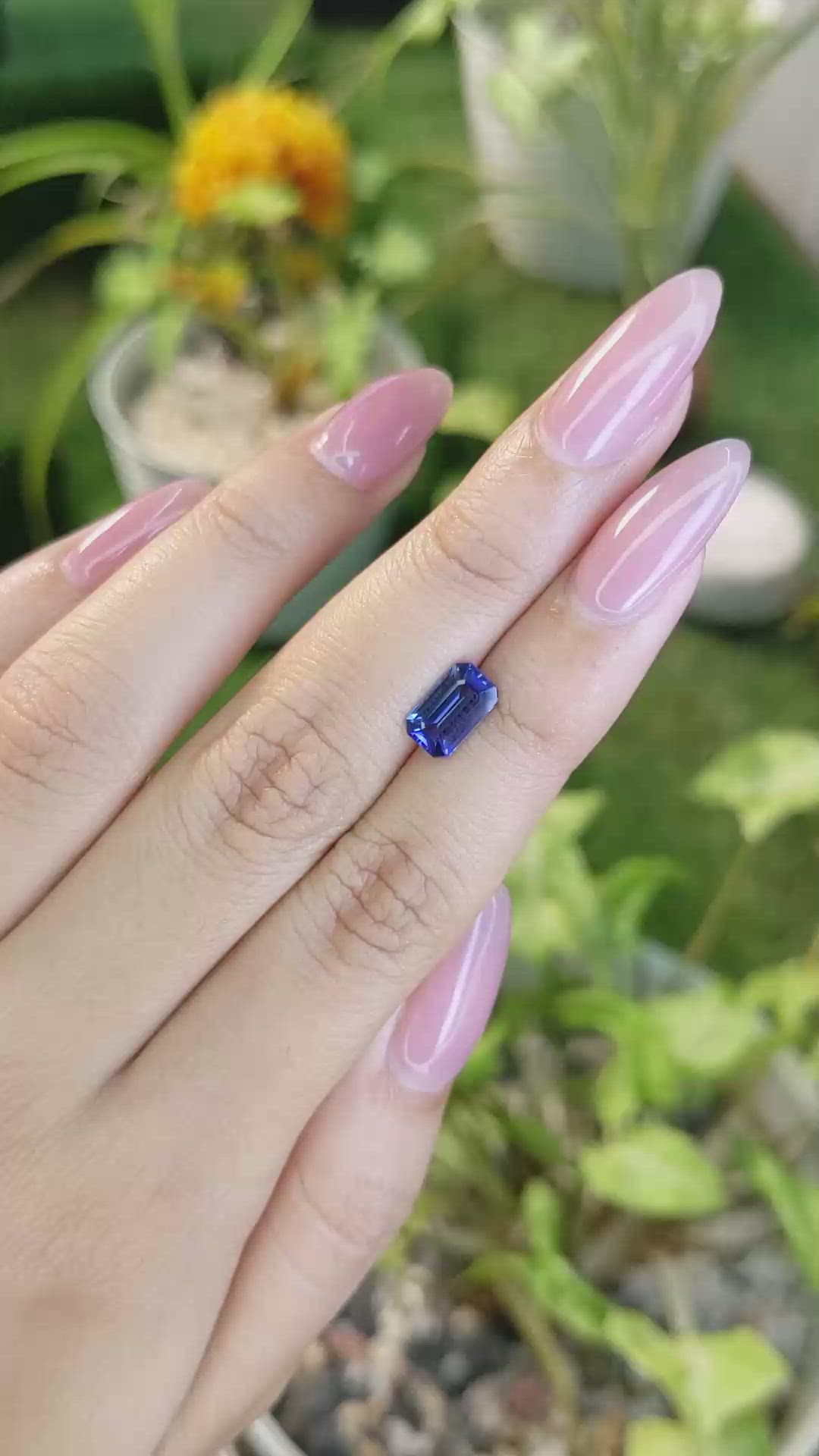 1.64 Ct. Blue Sapphire from Ceylon (Sri Lanka) Size Video
