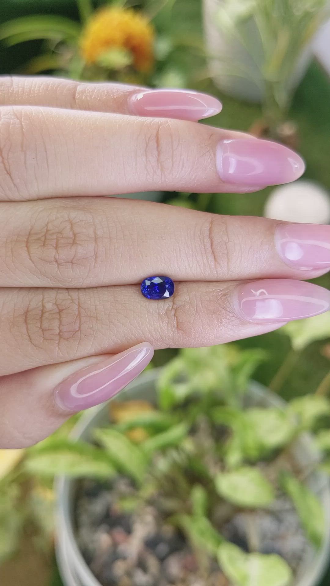 1.02 Ct. Blue Sapphire from Ceylon (Sri Lanka) Size Video