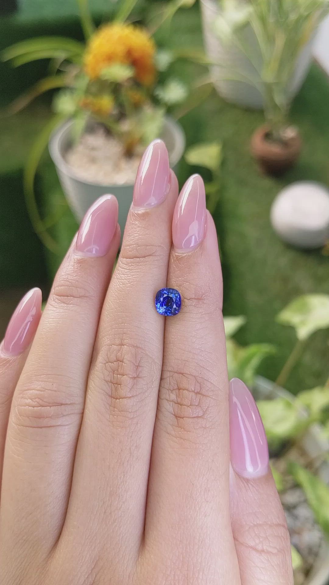 1.48 Ct. Blue Sapphire from Ceylon (Sri Lanka) Size Video