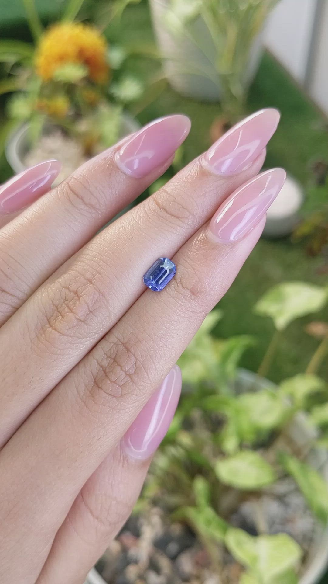 1.12 Ct. Blue Sapphire from Ceylon (Sri Lanka) Size Video