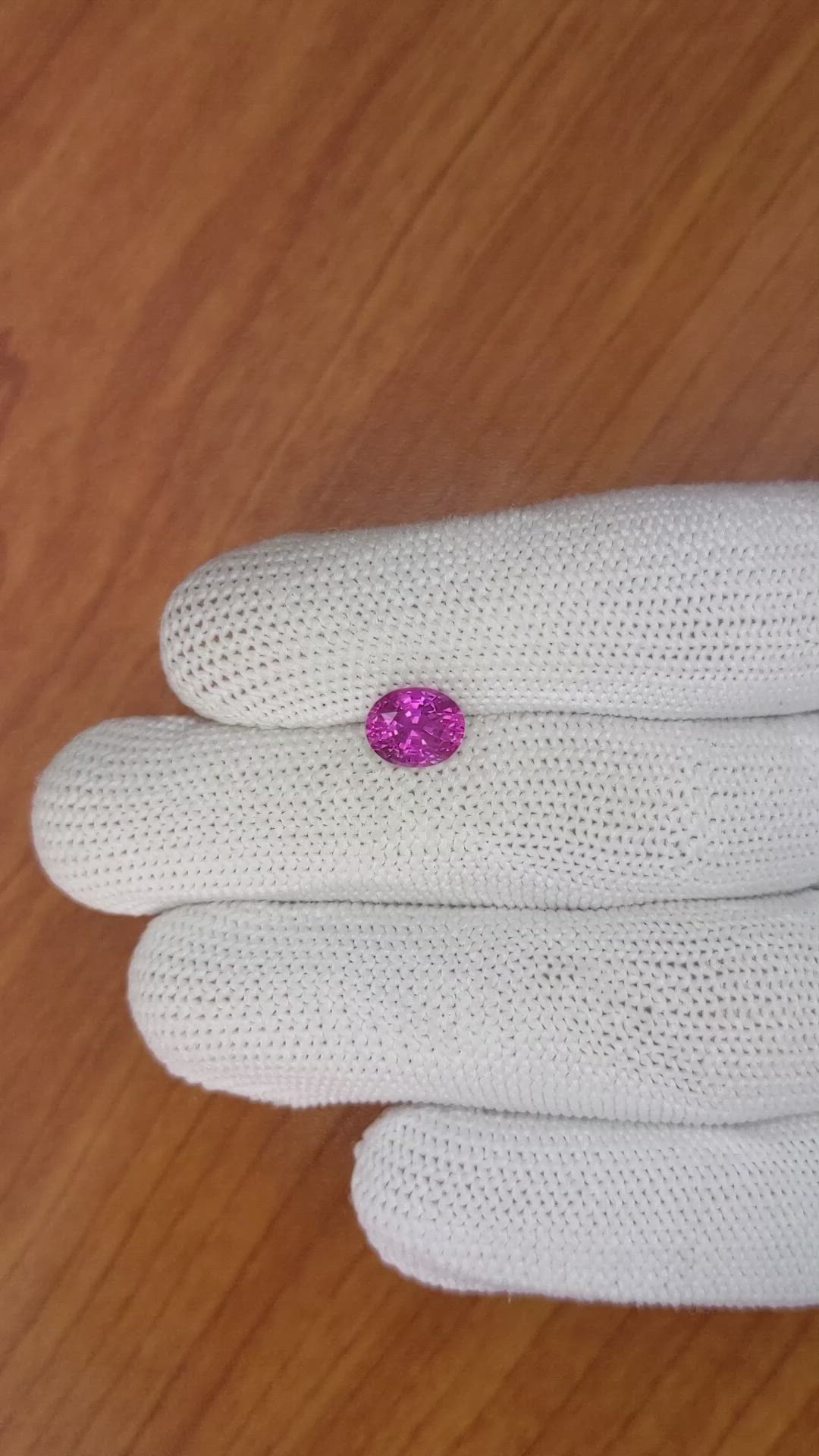 2.02 Ct. Pinkish Purple Sapphire from Ceylon (Sri Lanka) Size Video