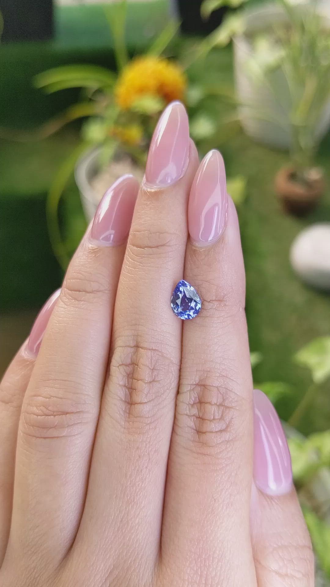 1.62 Ct. Blue Sapphire from Ceylon (Sri Lanka) Size Video