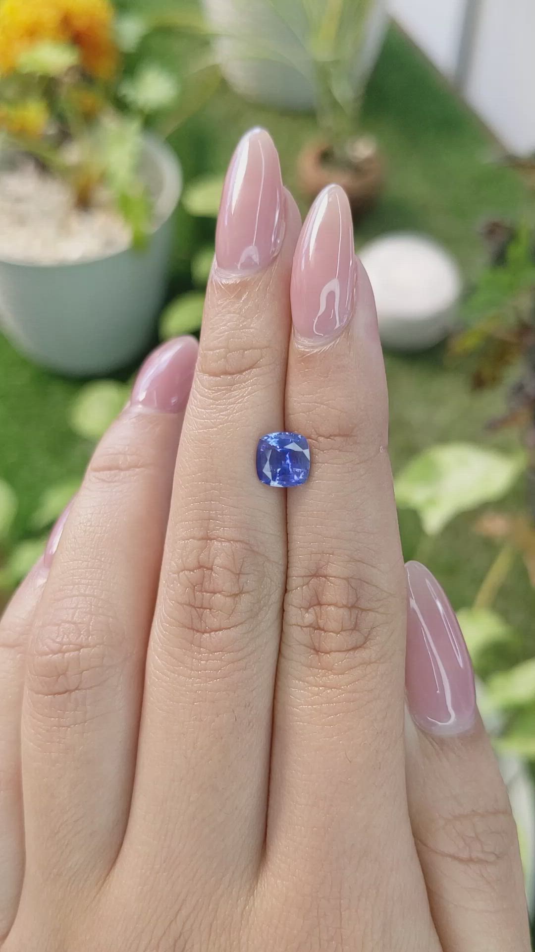 1.64 Ct. Blue Sapphire from Ceylon (Sri Lanka) Size Video