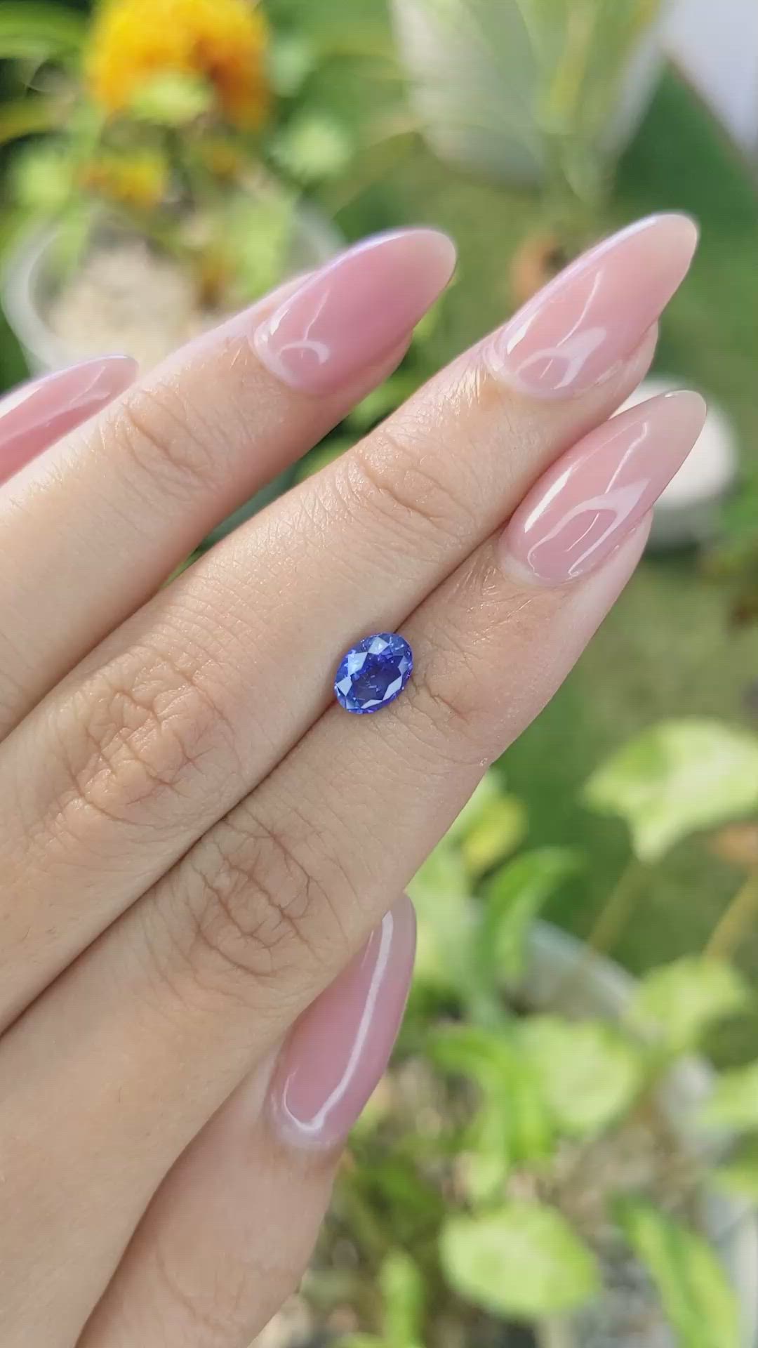 1.08 Ct. Blue Sapphire from Ceylon (Sri Lanka) Size Video