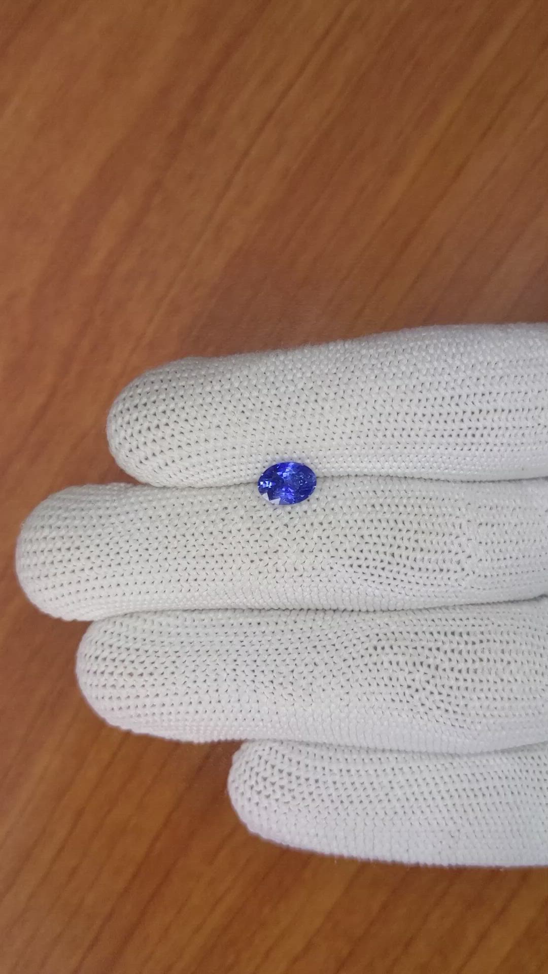 1.08 Ct. Blue Sapphire from Ceylon (Sri Lanka) Size Video