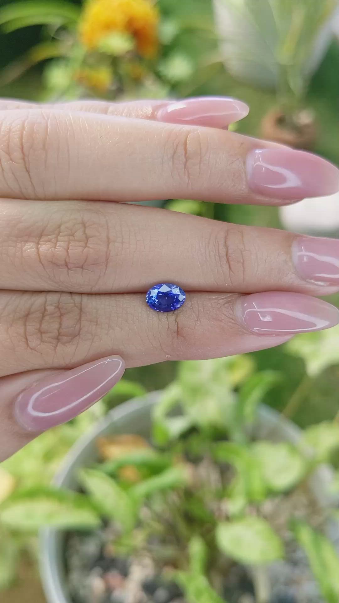 1.08 Ct. Blue Sapphire from Ceylon (Sri Lanka) Size Video