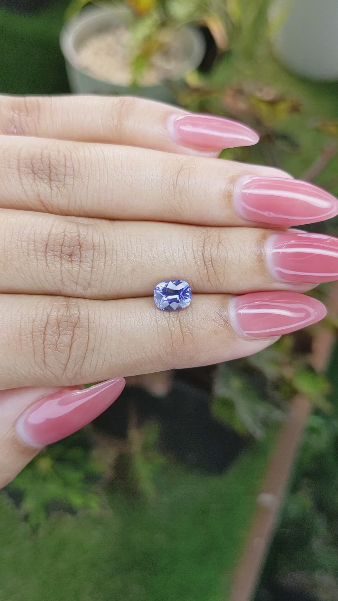 1.28 Ct. Violet Sapphire from Ceylon (Sri Lanka) Size Video