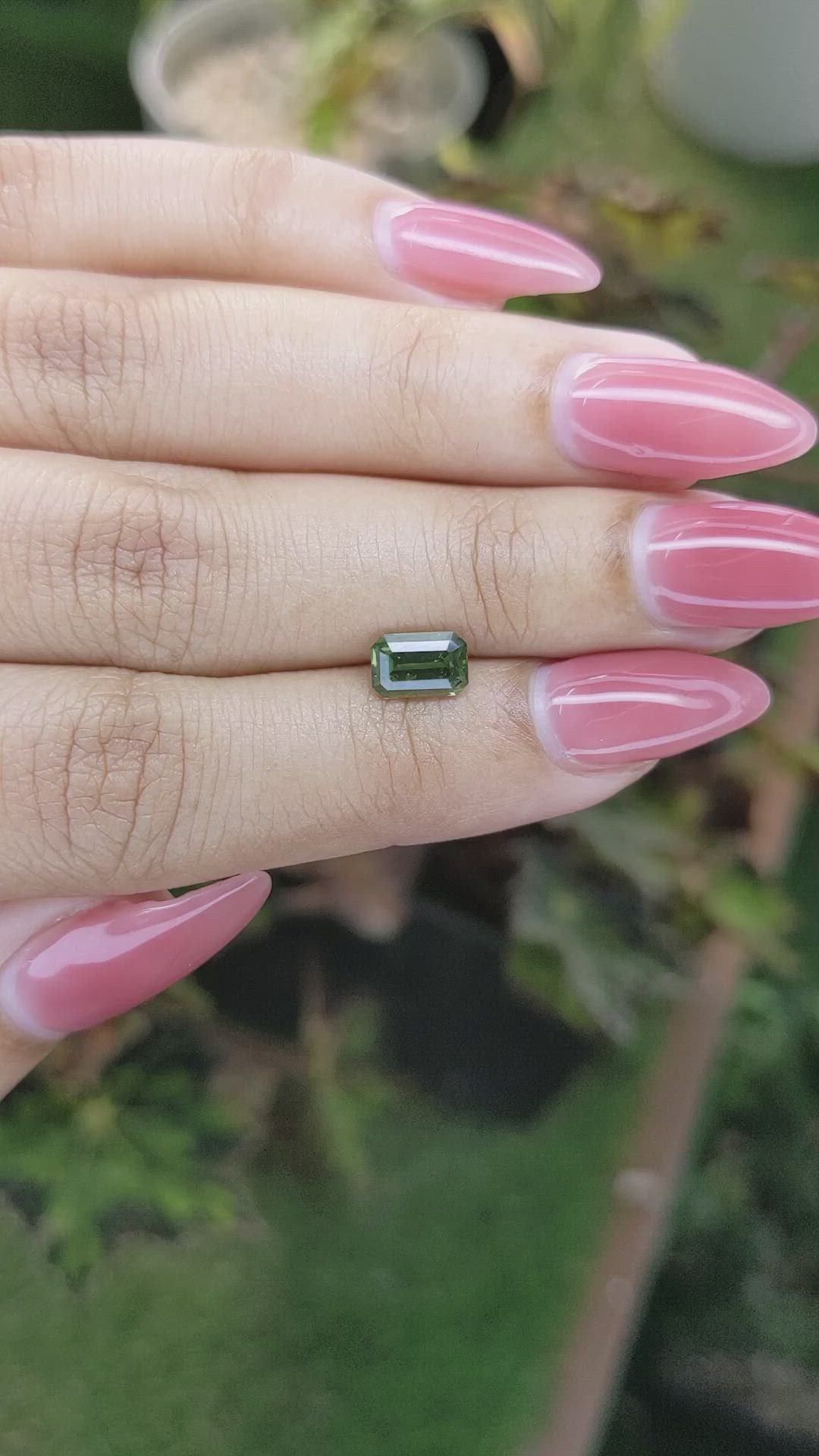 1.28 Ct. Green Sapphire from Madagascar Size Video