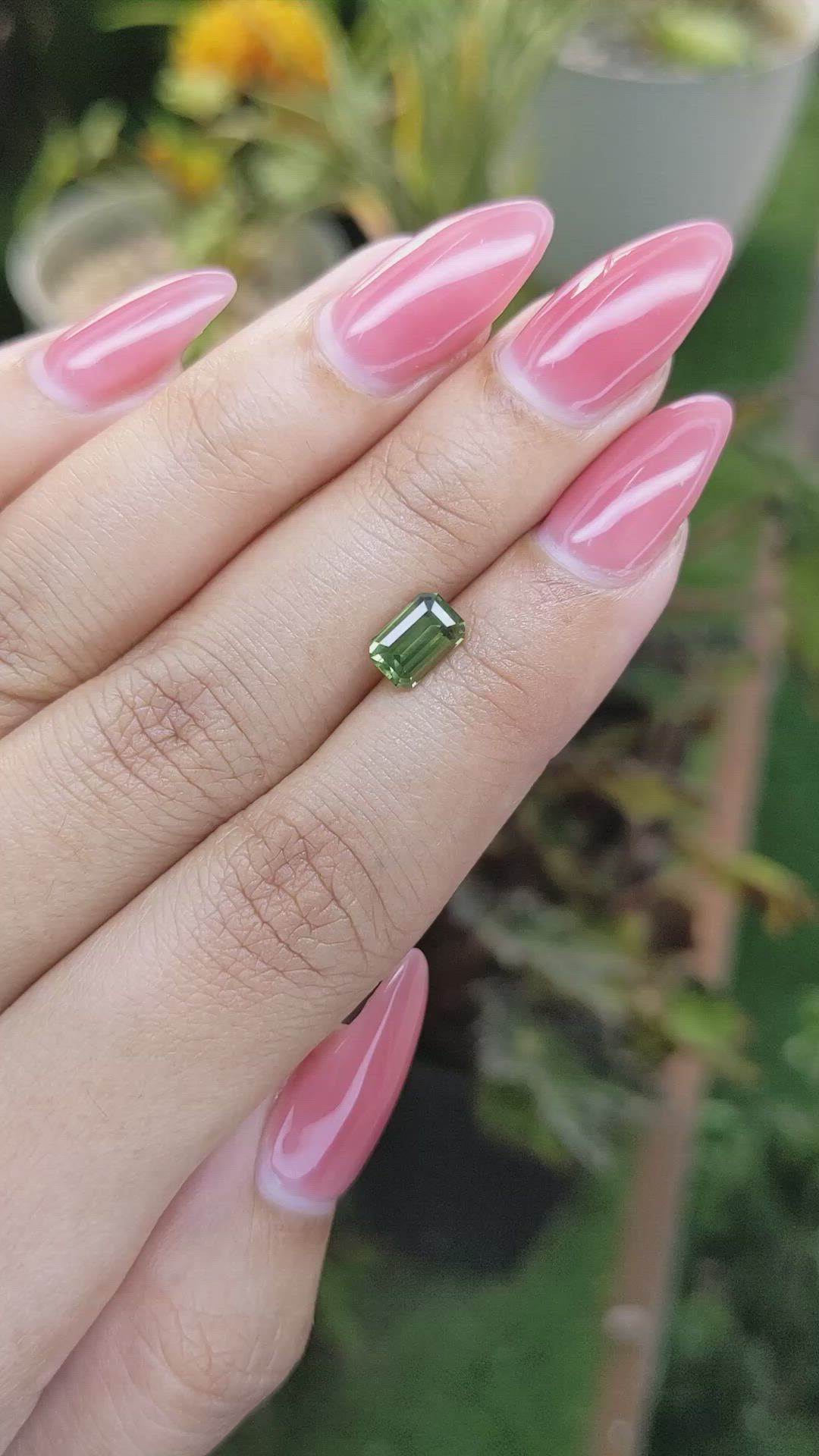 1.28 Ct. Green Sapphire from Madagascar Size Video