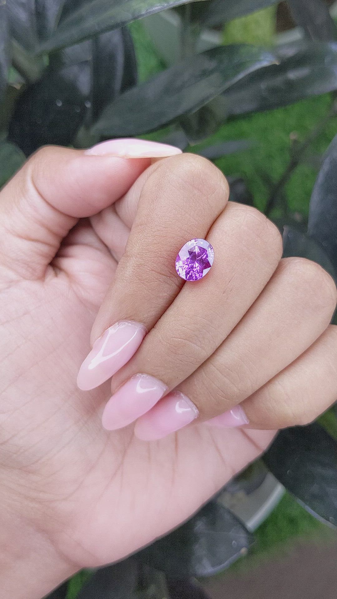 2.76 Ct. Purple Sapphire from Madagascar Size Video