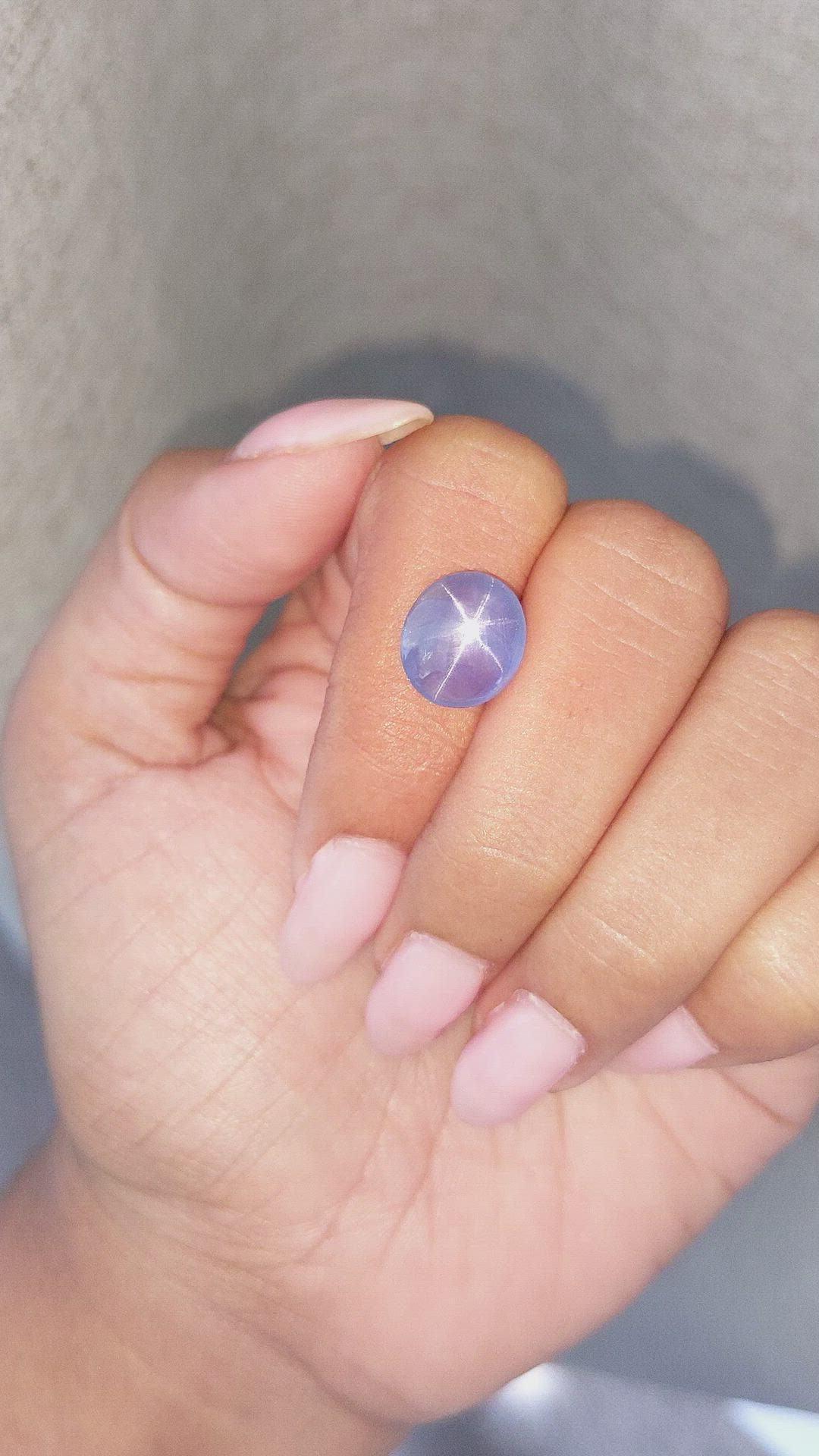 5.13 Ct. Blue Star Sapphire from Ceylon (Sri Lanka) Size Video