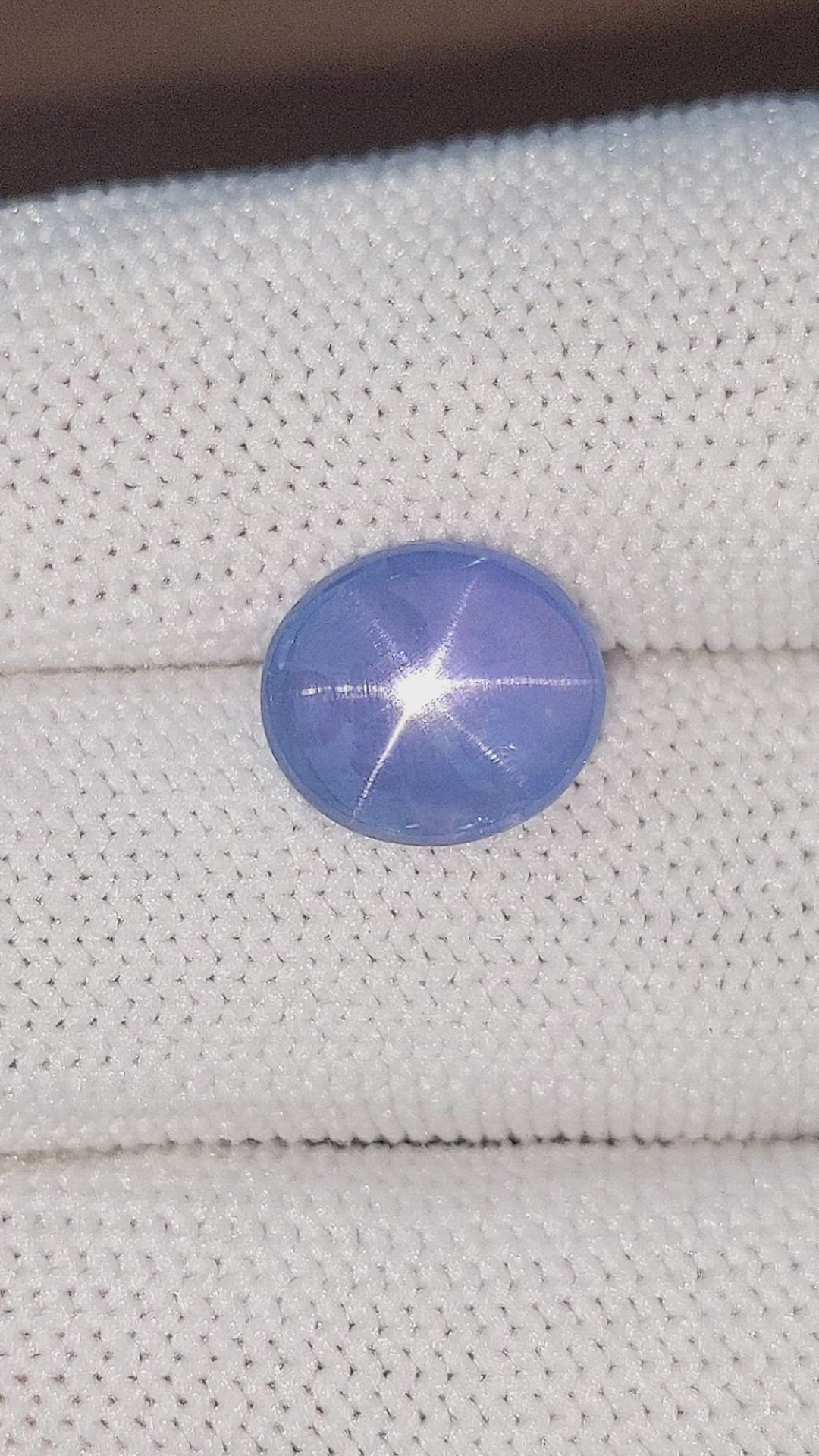 5.13 Ct. Blue Star Sapphire from Ceylon (Sri Lanka) Size Video