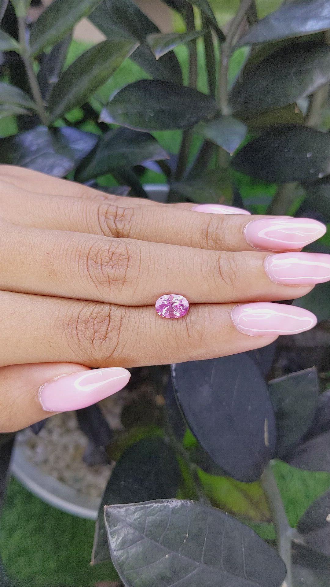 1.40 Ct. Pink Sapphire from Madagascar Size Video