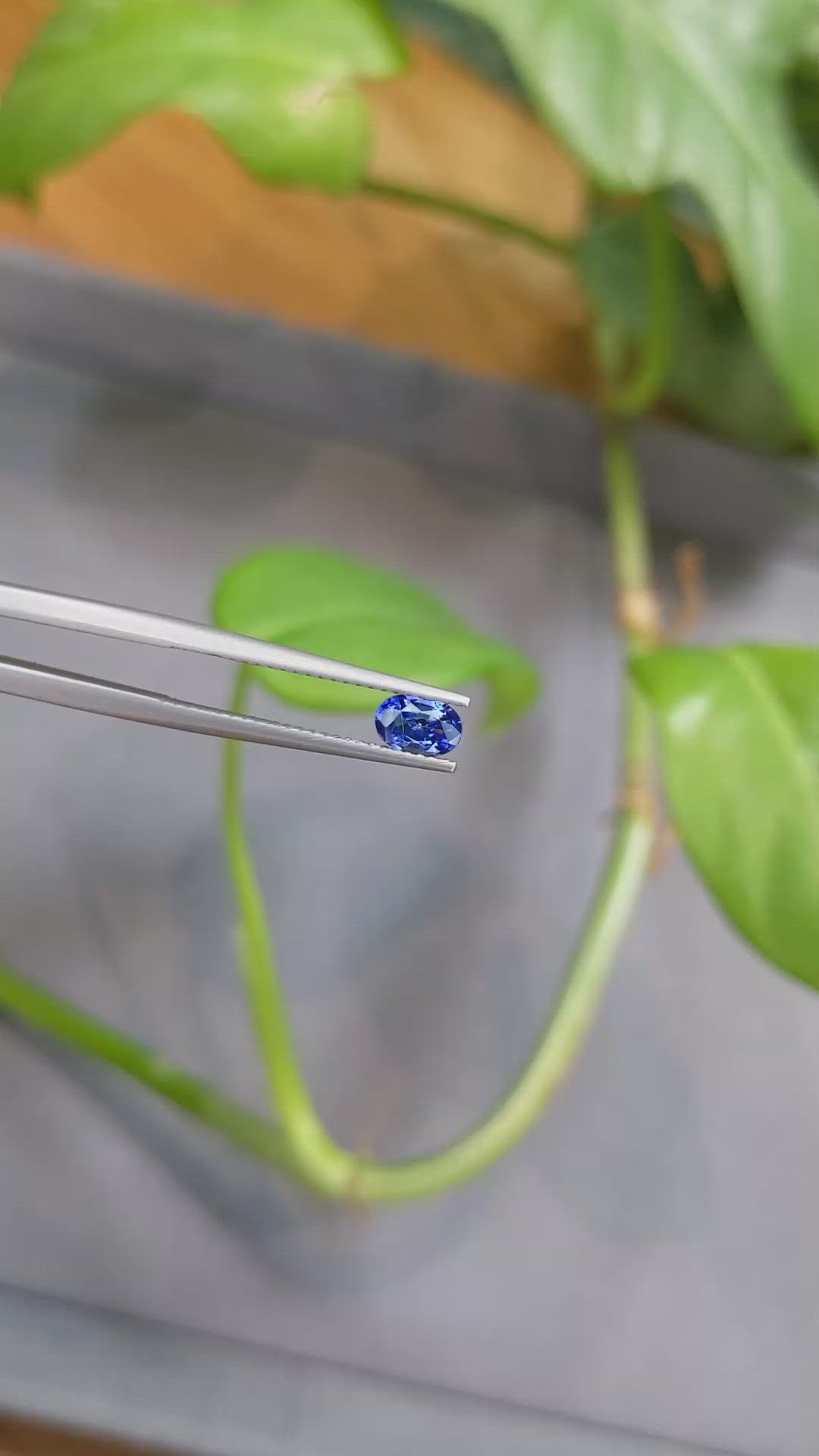 0.49 Ct. Blue Sapphire from Madagascar Size Video
