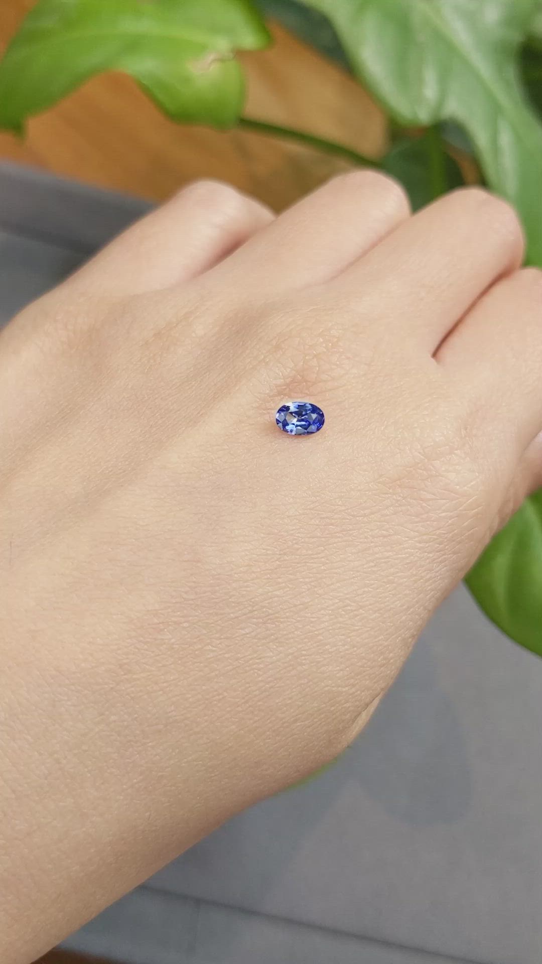 0.49 Ct. Blue Sapphire from Madagascar Size Video