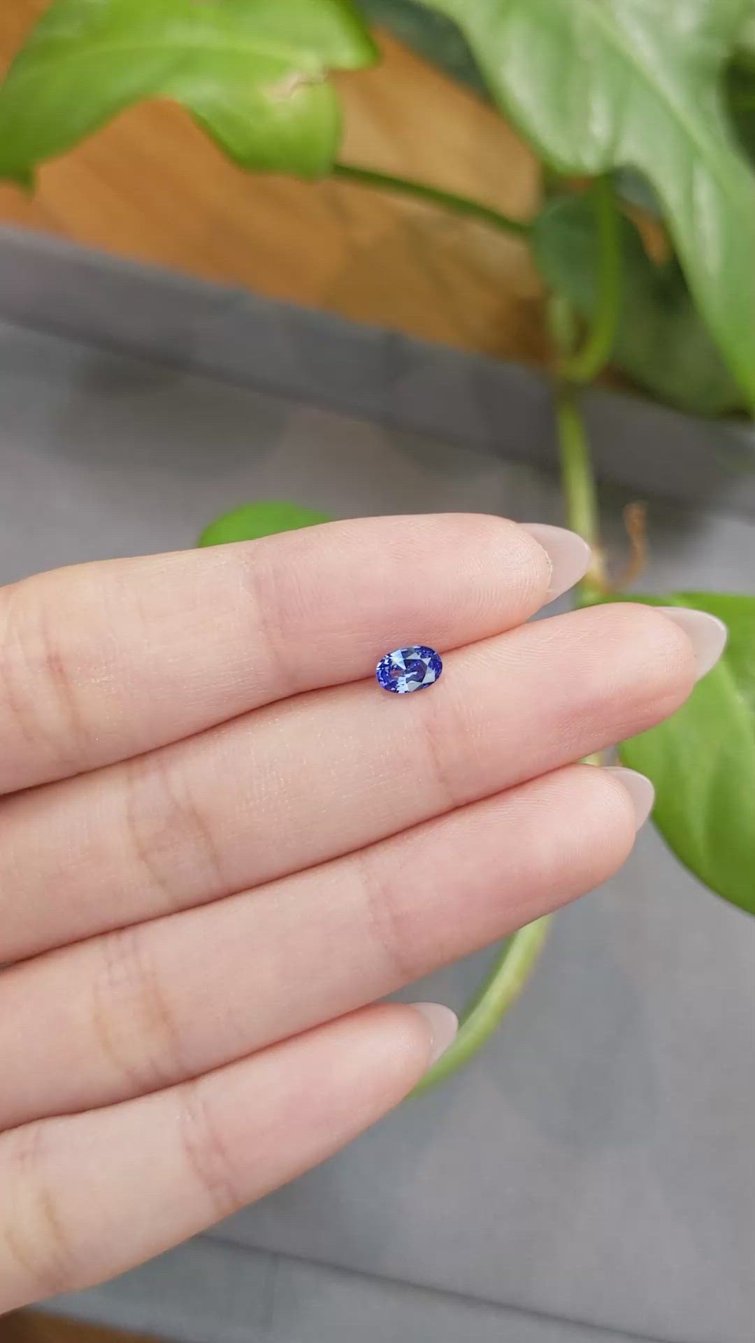 0.49 Ct. Blue Sapphire from Madagascar Size Video