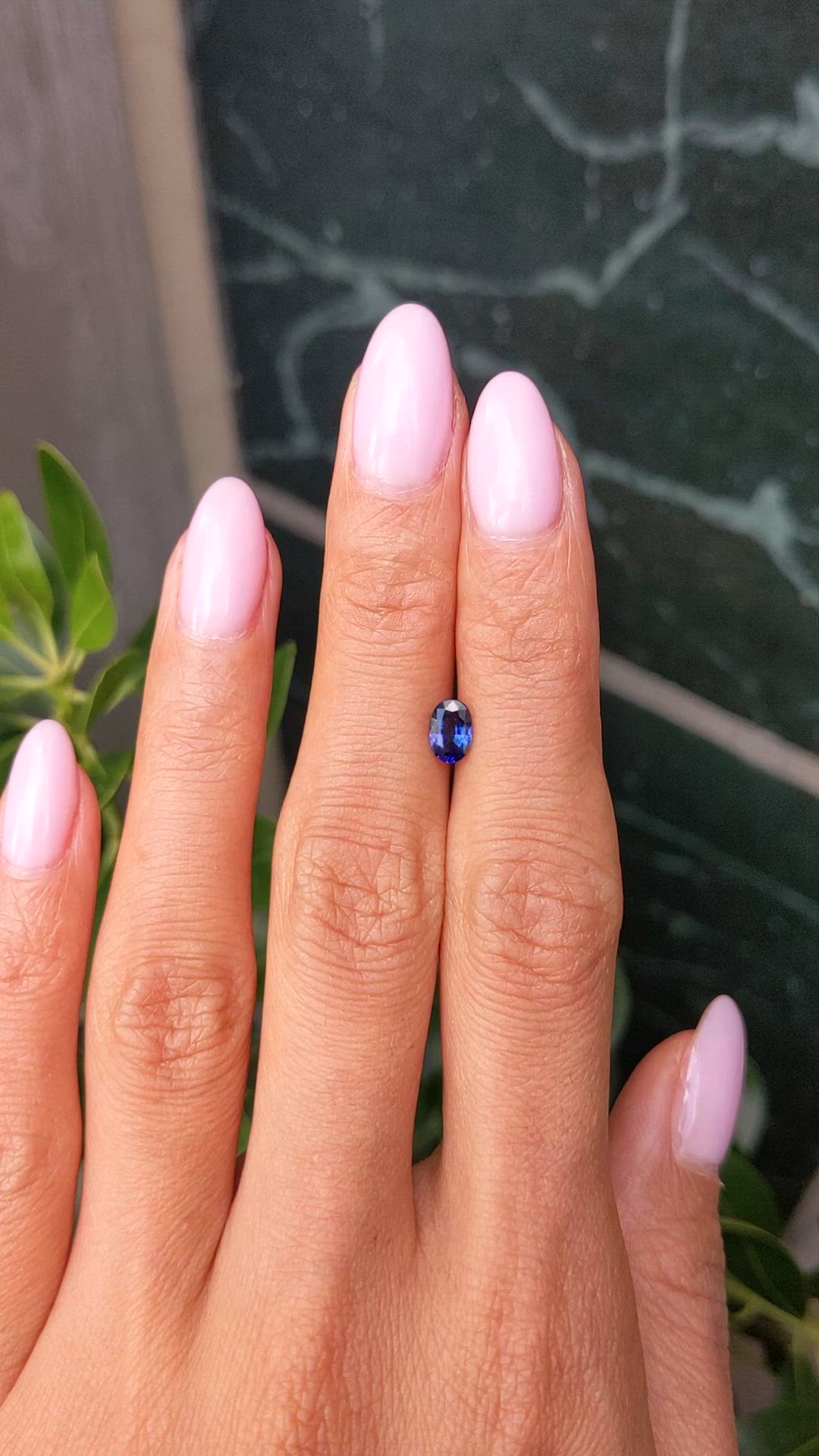 0.63 Ct. Blue Sapphire from Madagascar Size Video