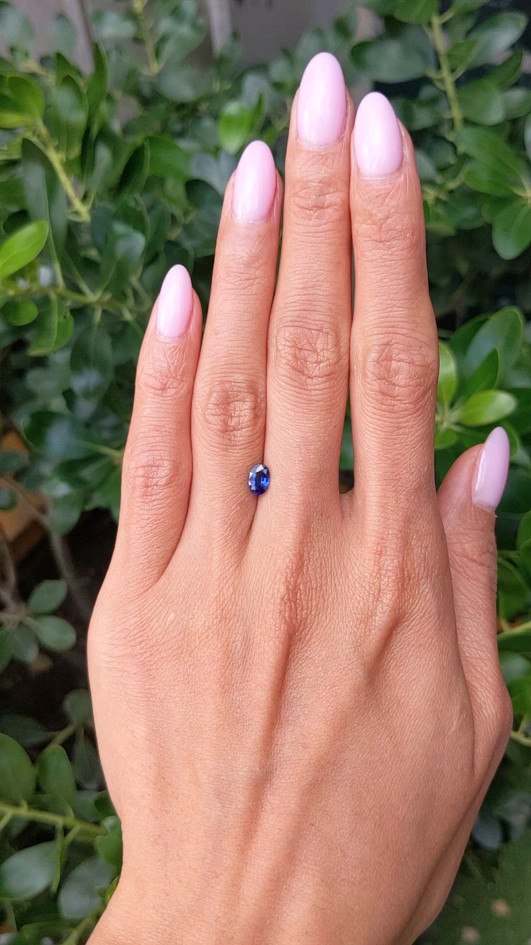 0.63 Ct. Blue Sapphire from Madagascar Size Video