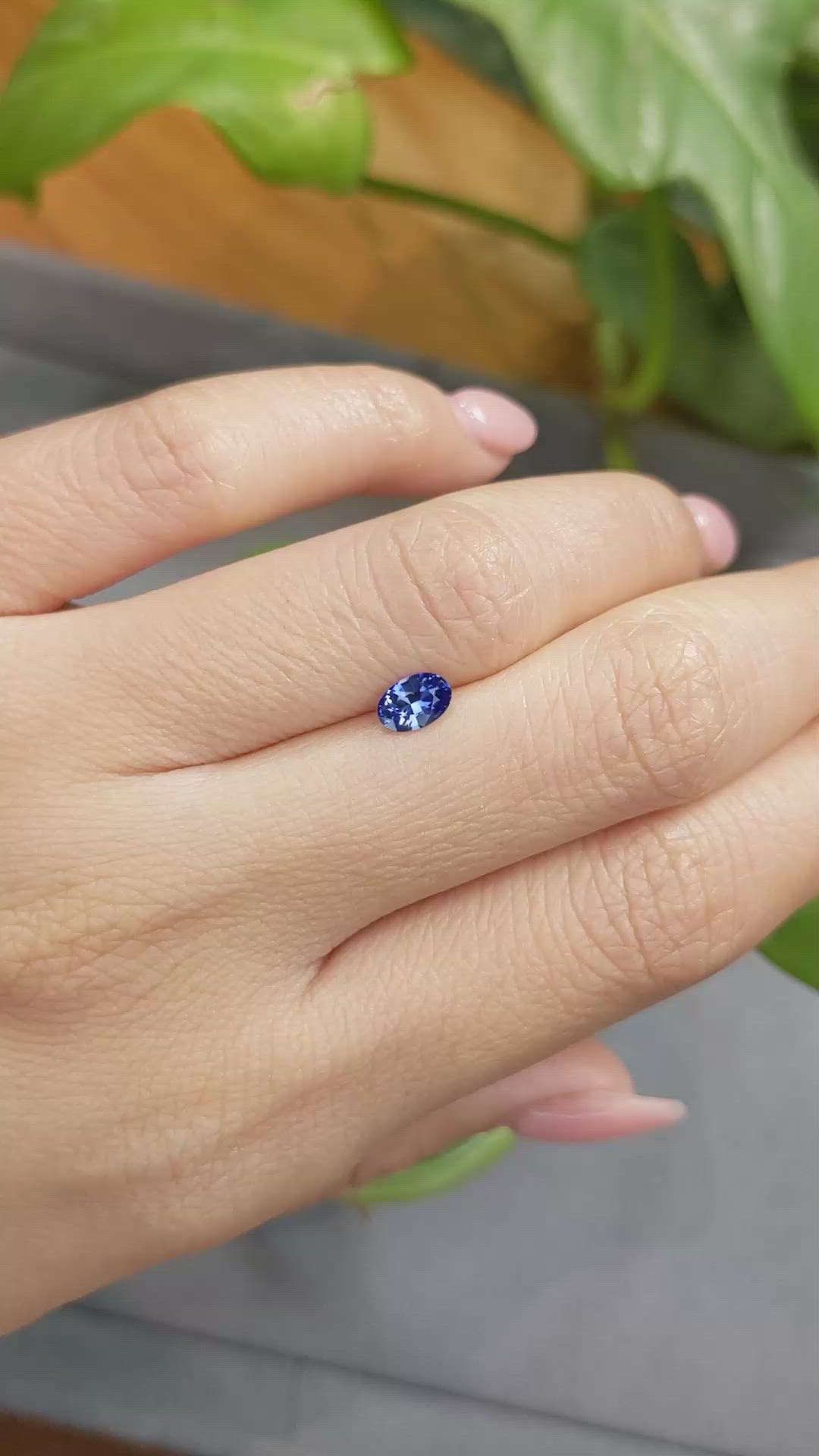 0.48 Ct. Blue Sapphire from Madagascar Size Video