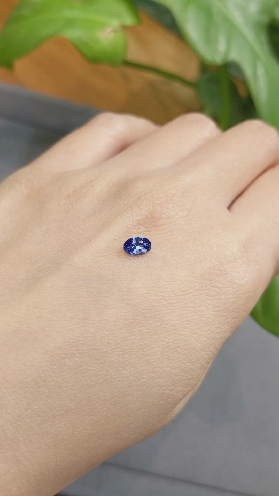 0.48 Ct. Blue Sapphire from Madagascar Size Video