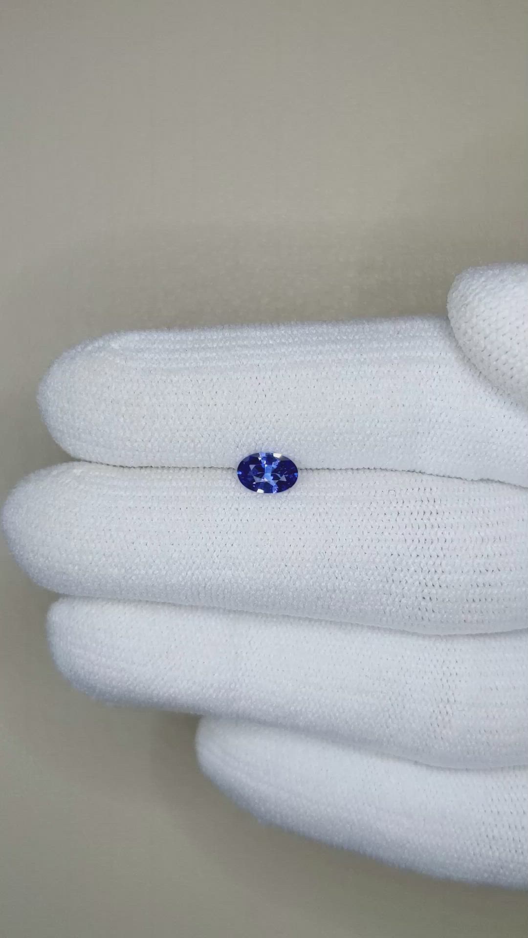 0.48 Ct. Blue Sapphire from Madagascar Size Video